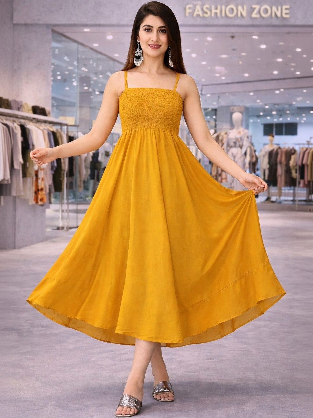 KASHIANXSTYLE Crepe A-Line Maxi Dress