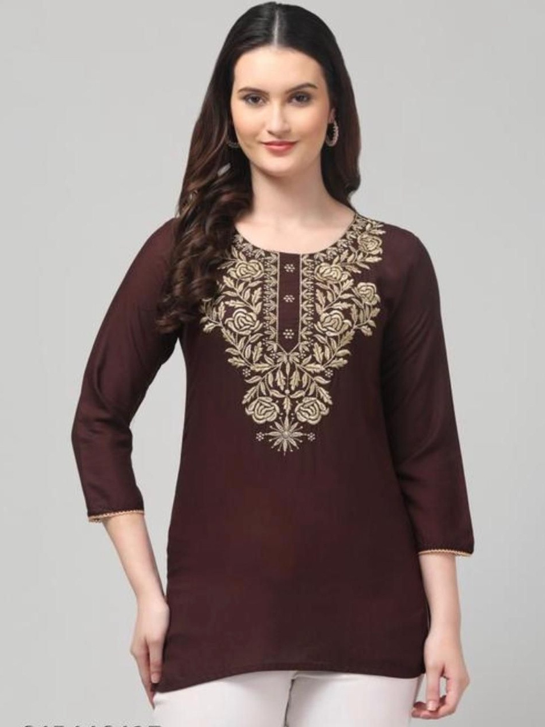 ILMA CREATION Embroidered Chikankari Chikankari Empire Kurti
