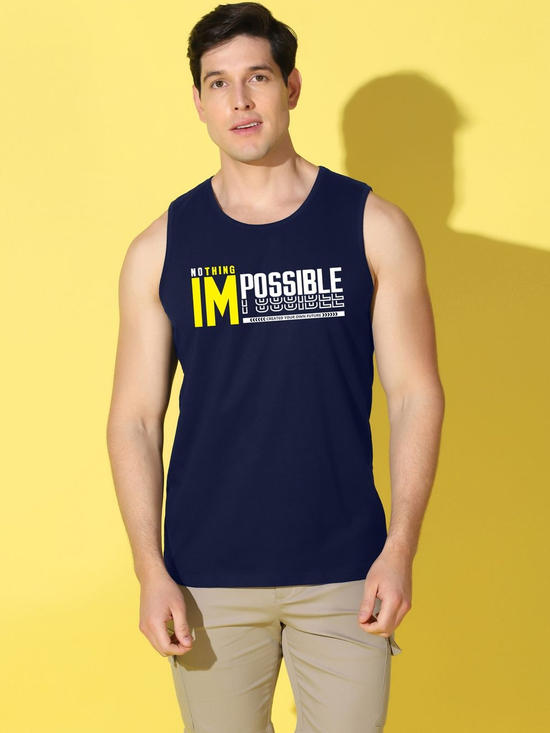 WOOSTRO Printed Assorted Cotton Gym Vest