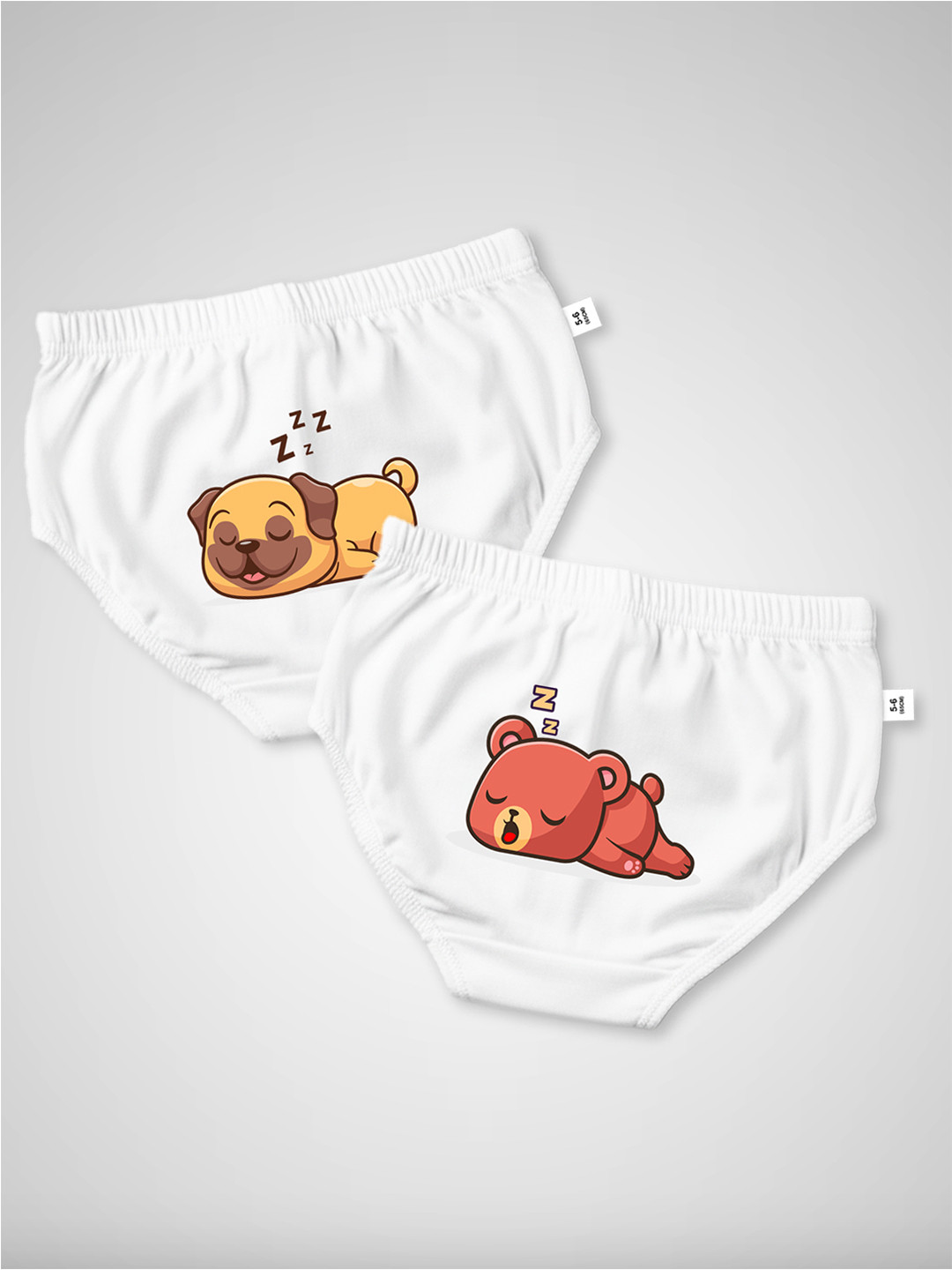 DOODLEBERRY Boys Pack of 2 Printed Anti Microbial Cotton Core