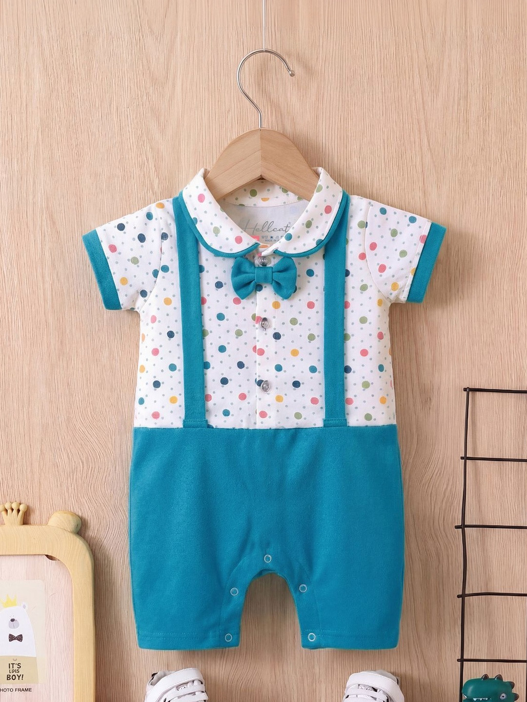 HELLCAT Infants Printed Cotton Rompers
