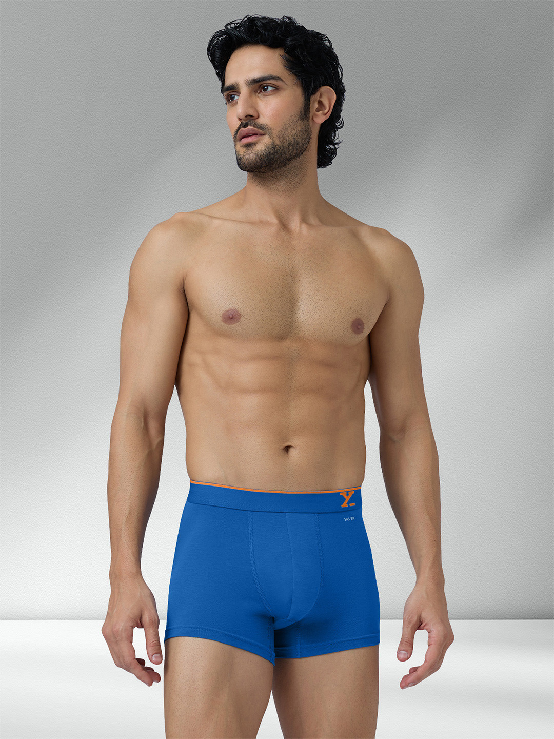 XYXX Men Traq Silver Cotton Trunk