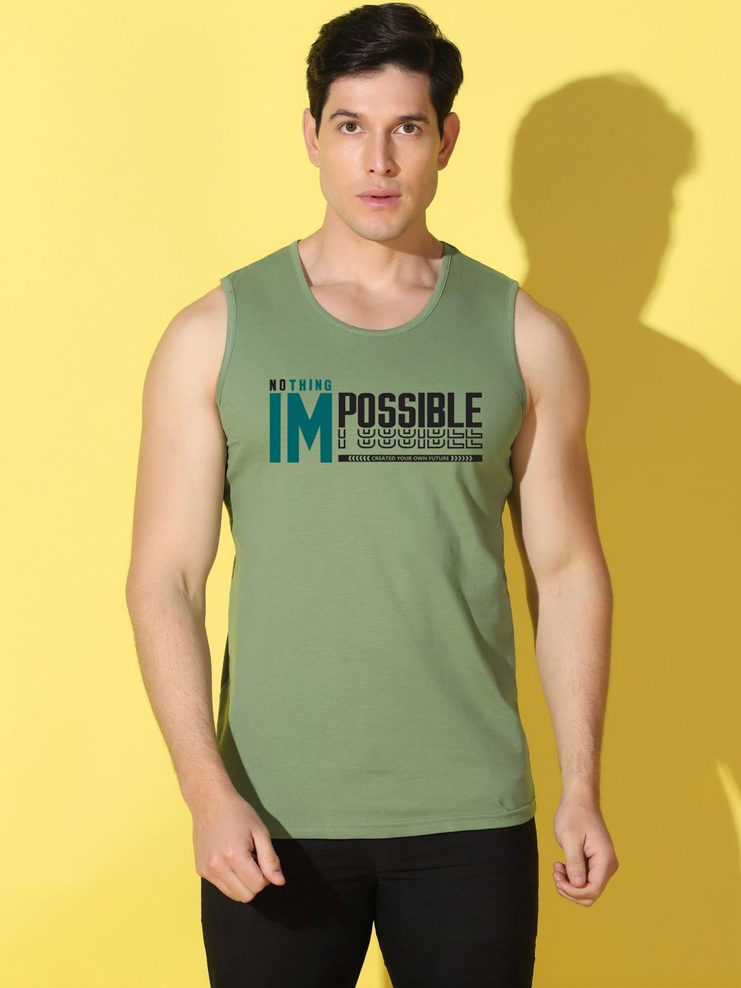 WOOSTRO Printed Assorted Cotton Gym Vest