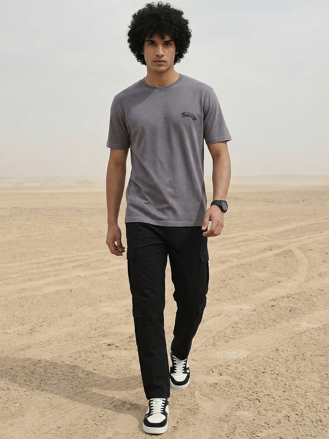 The Roadster Life Co. Typography Printed Pure Cotton T-shirt