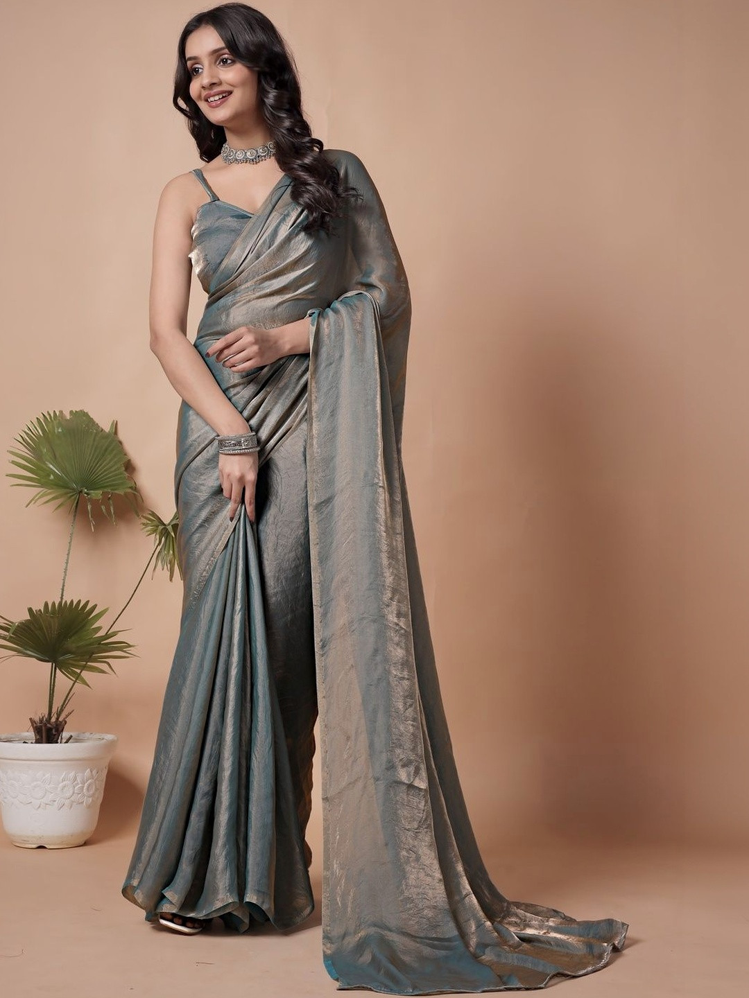PEEYU Satin Saree