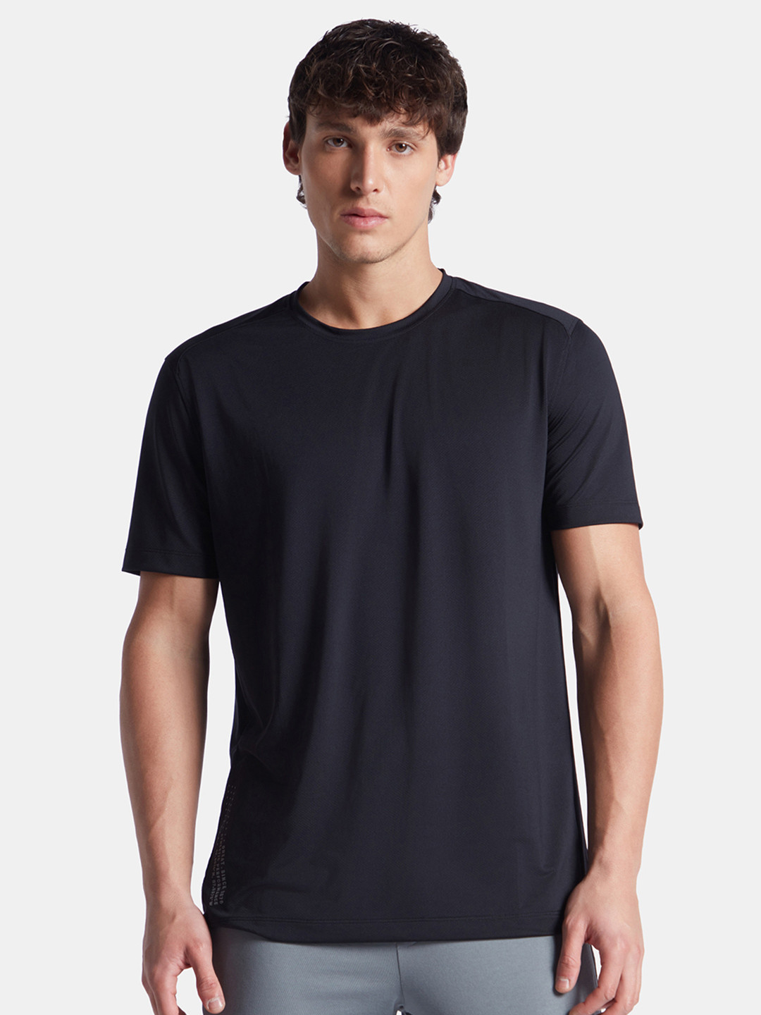 Jockey Recycled Microfiber Active Wear Round Neck Half Sleeve Breathable Mesh Tshirt-MV37