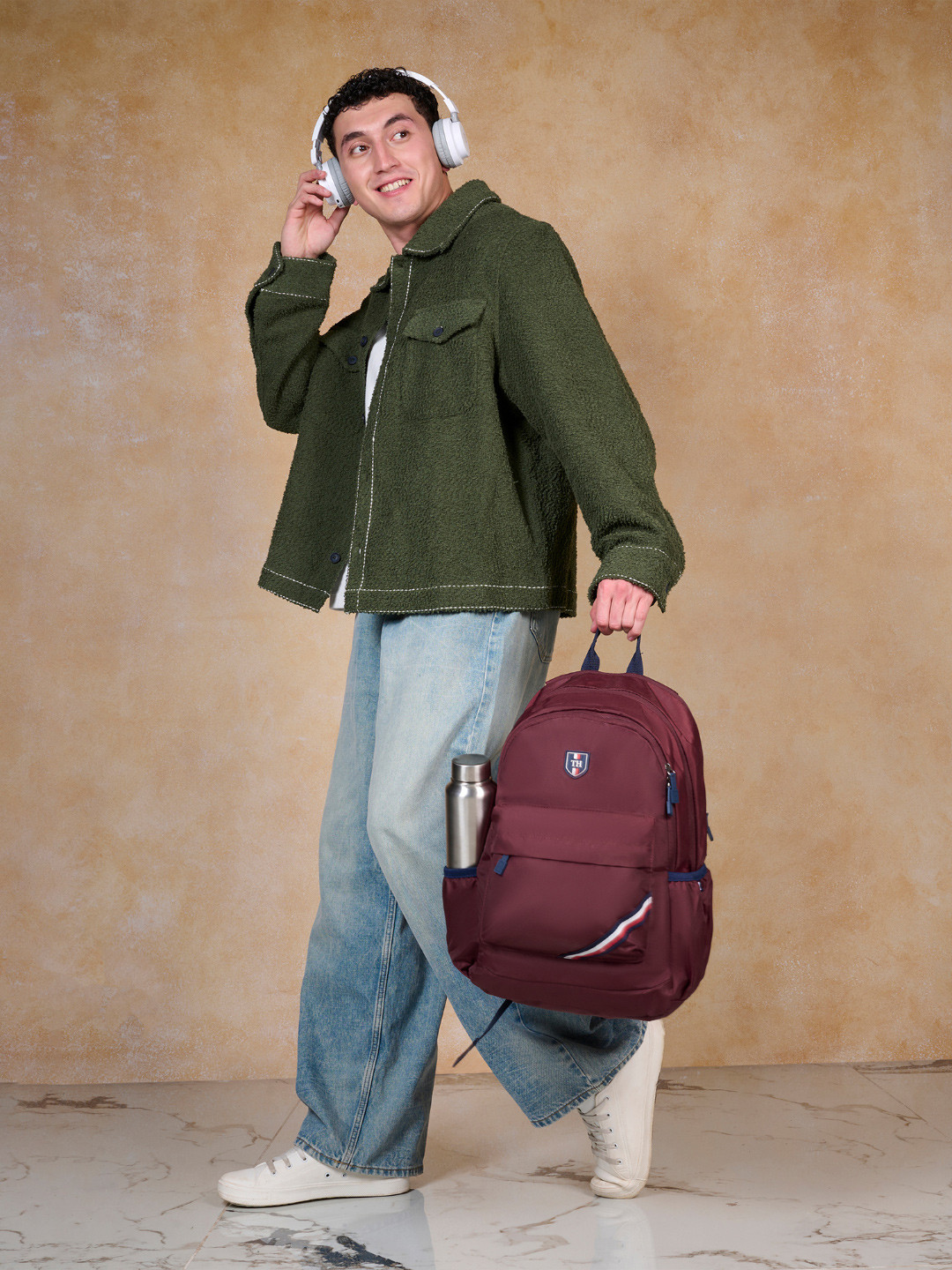 Tommy Hilfiger Nadal Solid Medium Sternum Padded Laptop Compartment Structured Backpacks