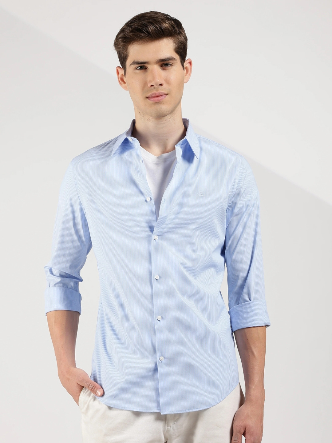 Calvin Klein Jeans Men Slim Fit Striped Casual Shirt