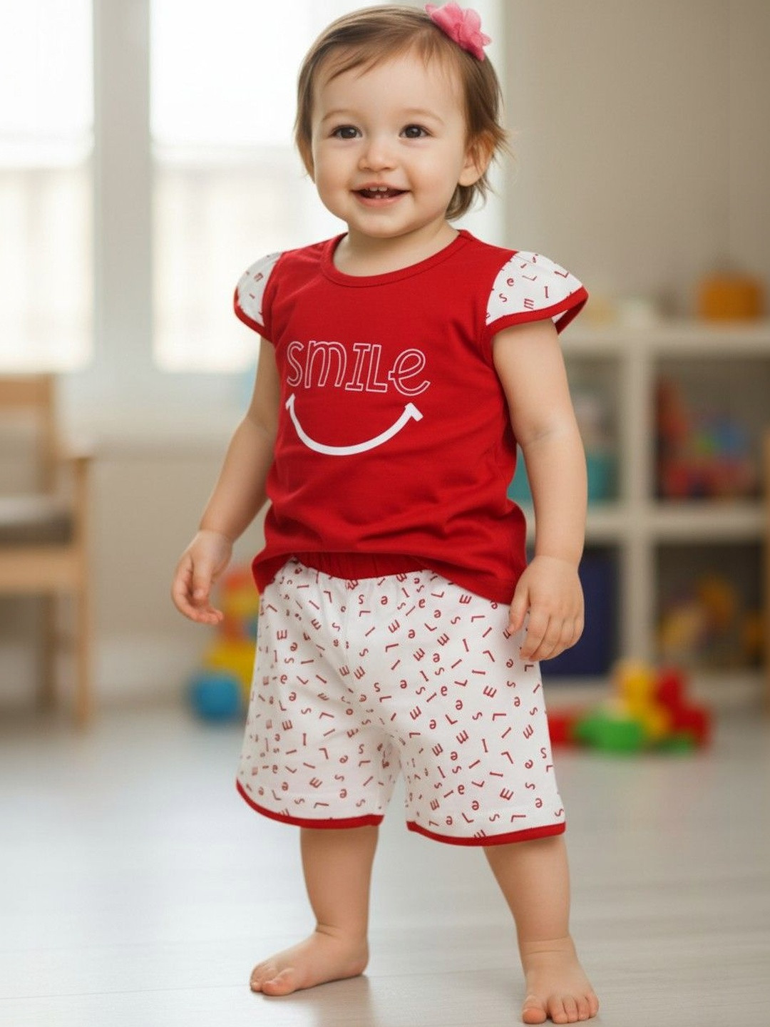 FABROYZ Girls Printed Top with Shorts