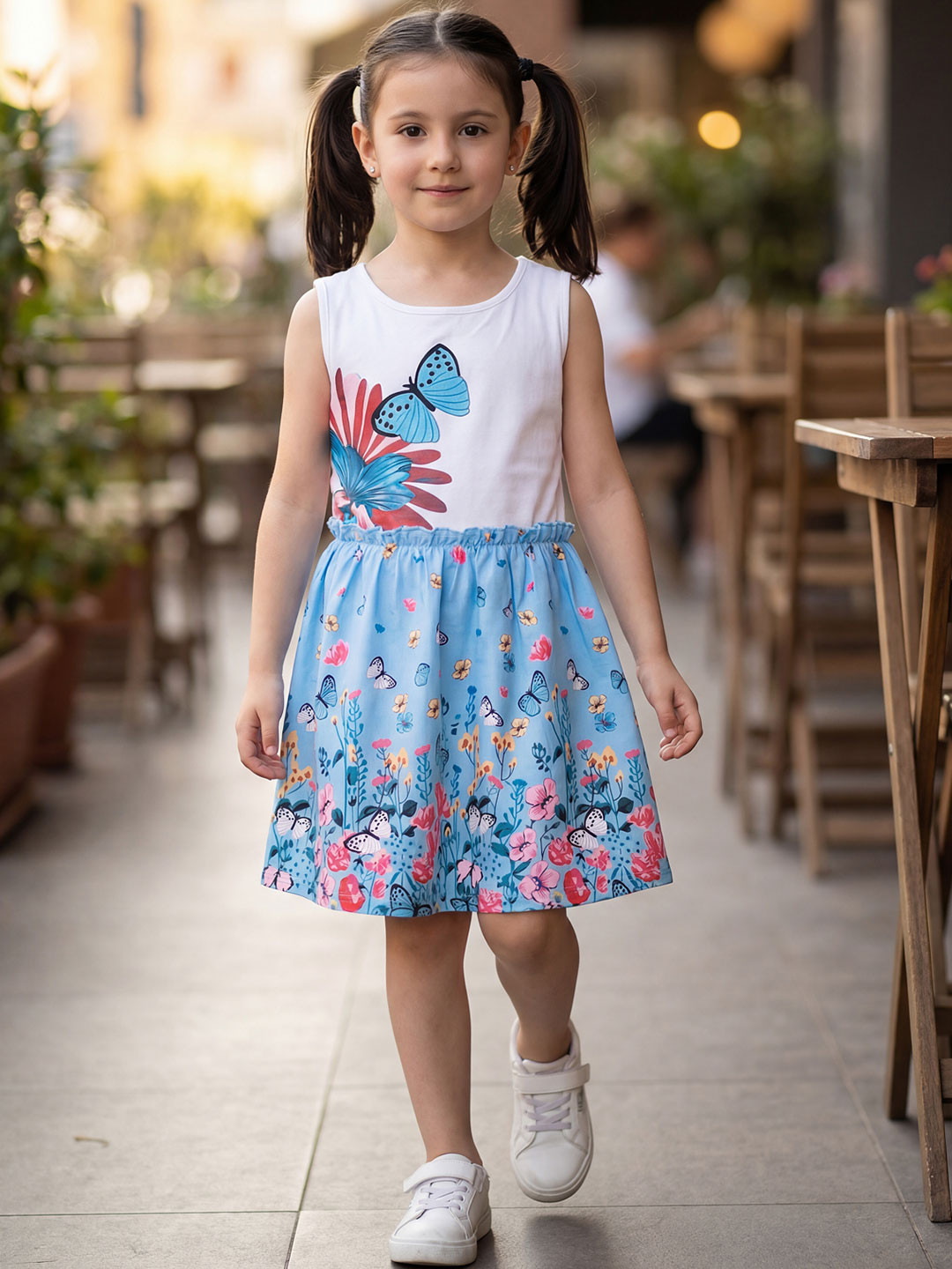HELLCAT Floral Print Fit & Flare Dress