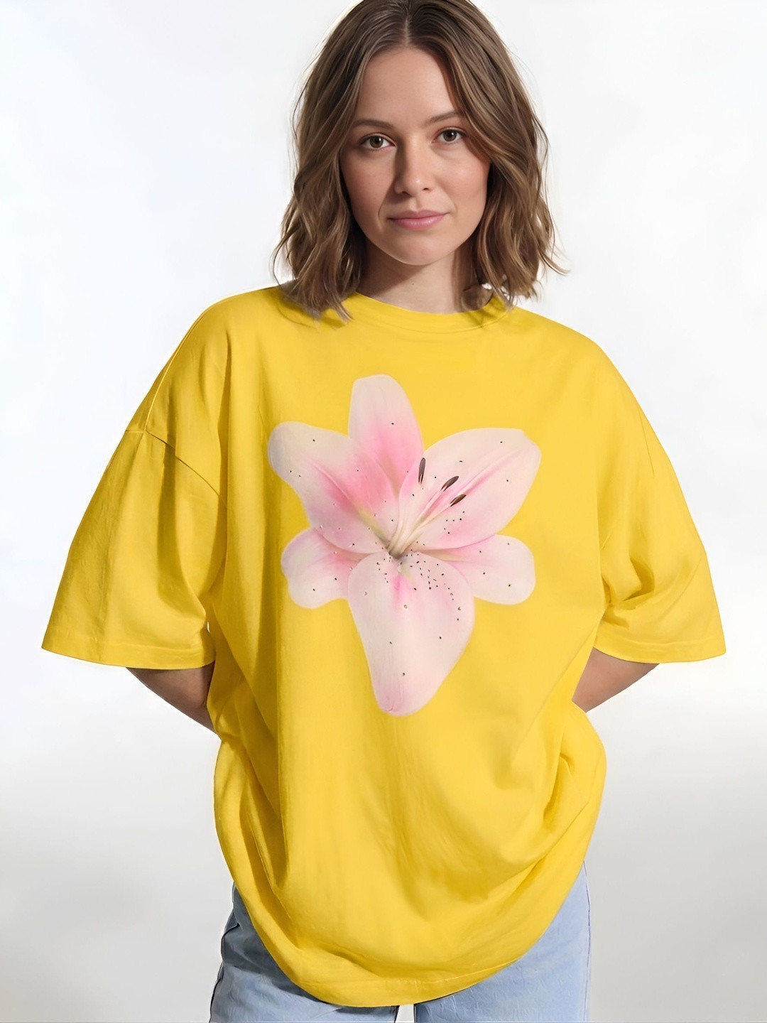 SMARTEES Women Floral Printed Round Neck Short Sleeves T-shirt