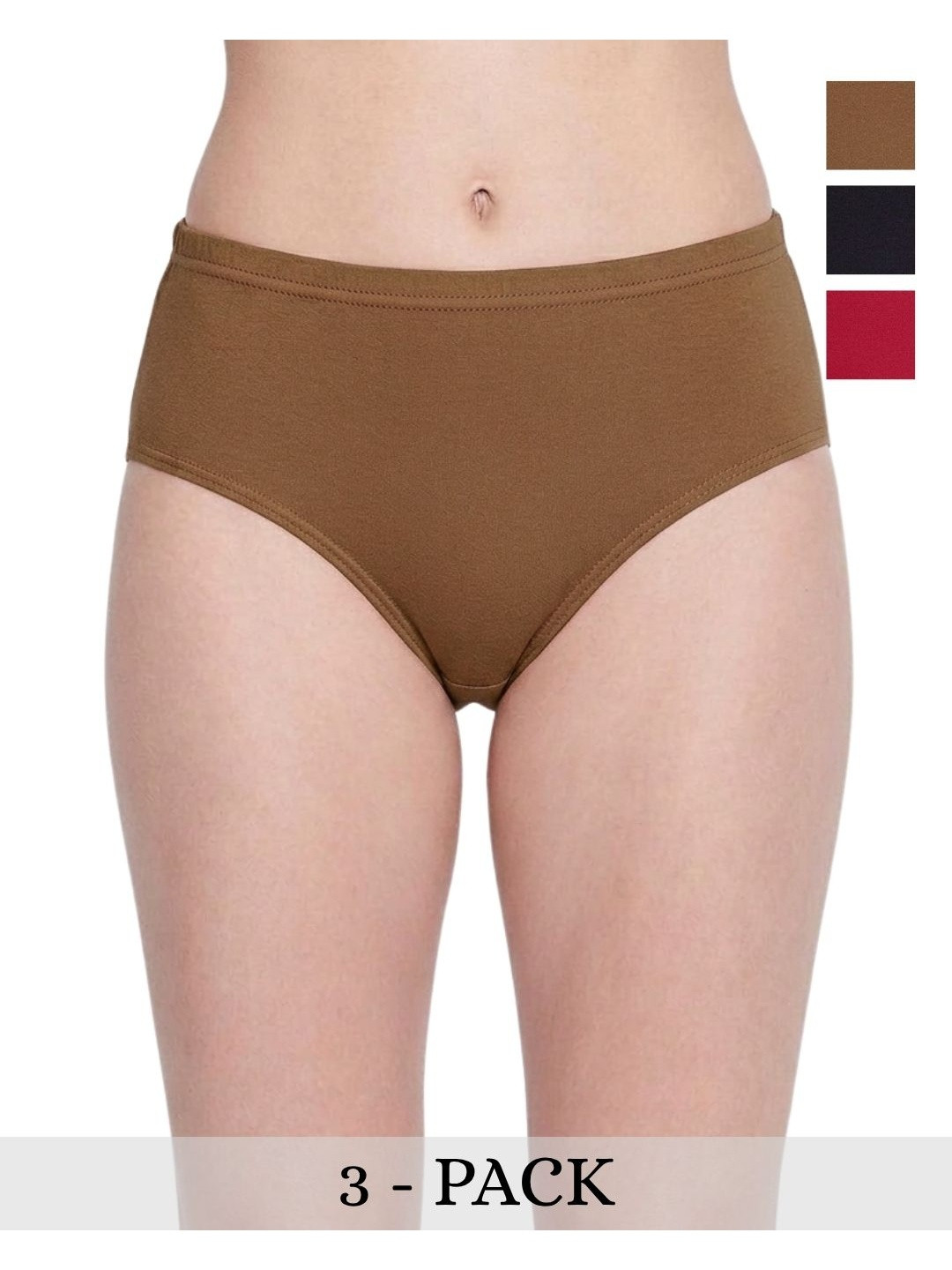 JIKADARA Women Pack of 3 Cotton Hipster Briefs