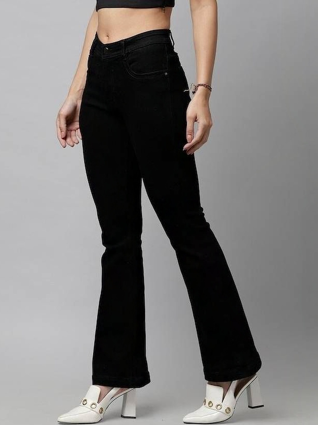 ZARISTAA Women Bootcut High-Rise Stretchable Jeans