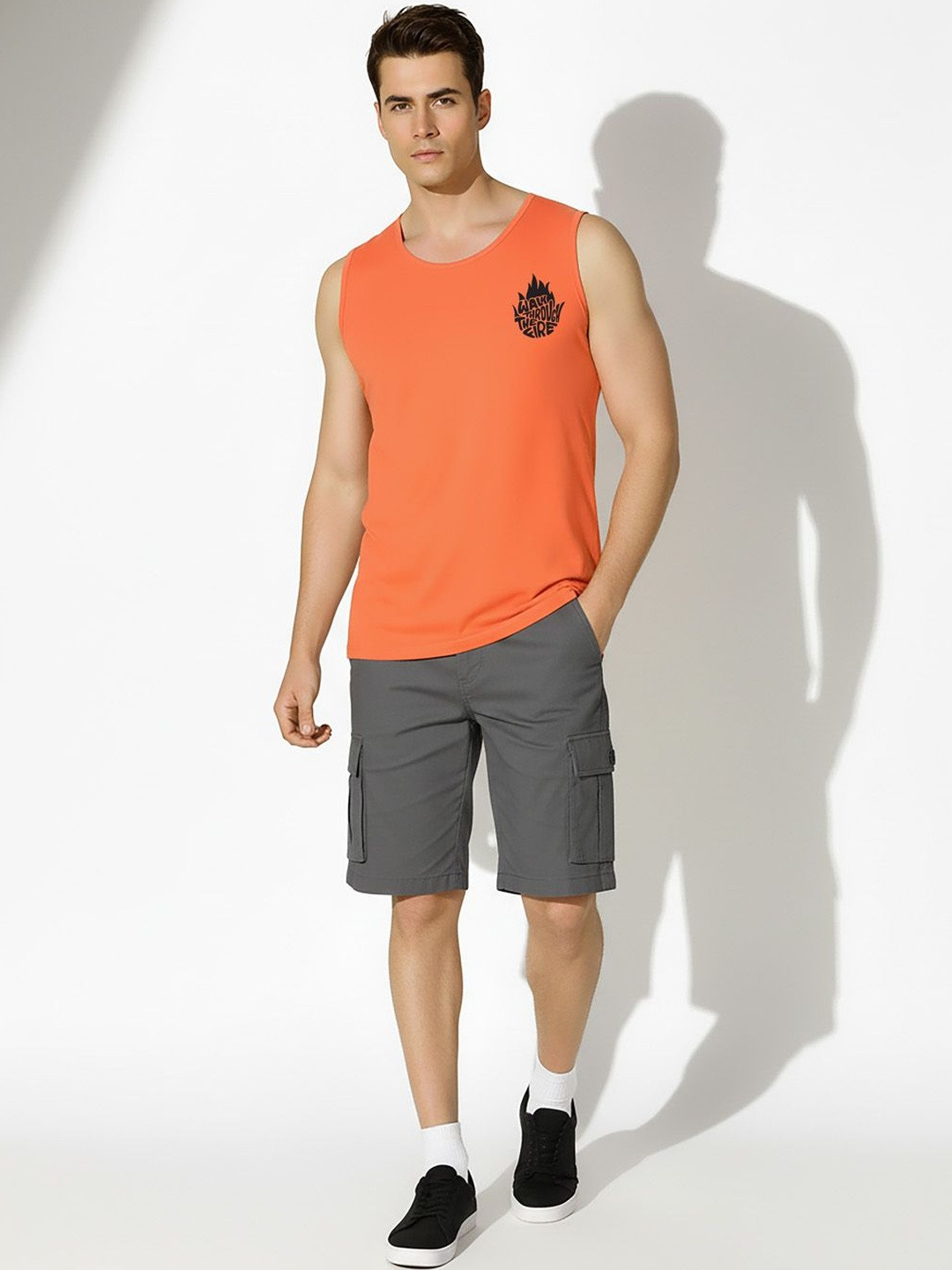 WOOSTRO Printed Assorted Cotton Gym Vest