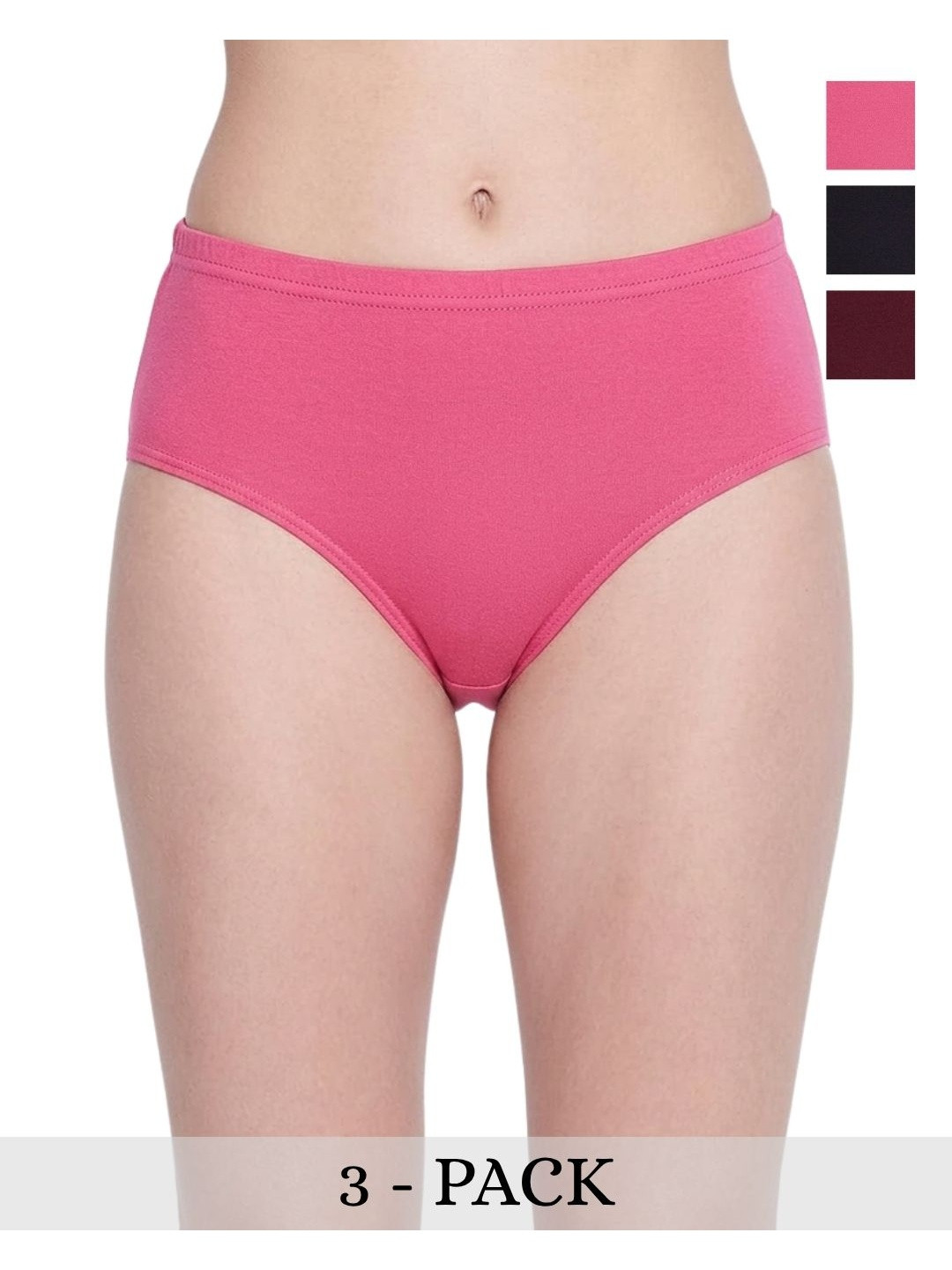 JIKADARA Women Pack of 3 Cotton Hipster Briefs