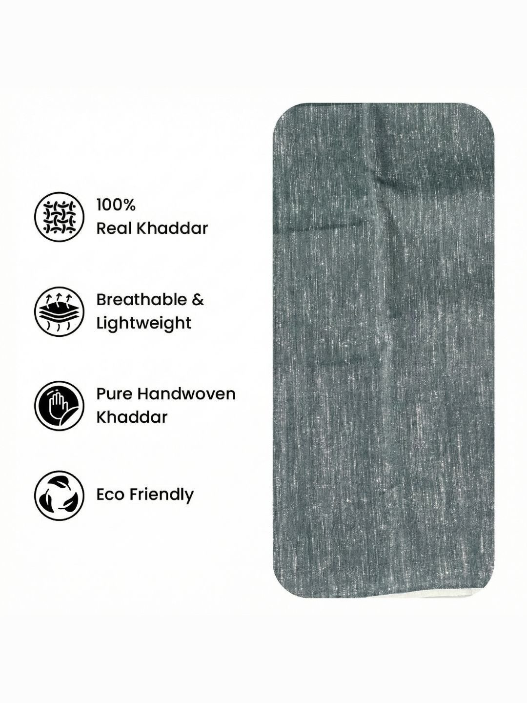KHADARVAS Men Khadi Cotton Unstitched Shirt Fabric