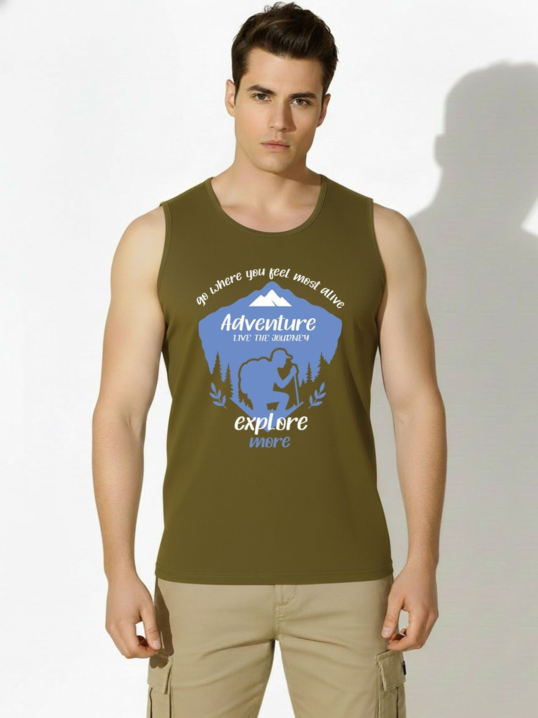 WOOSTRO Printed Assorted Cotton Gym Vest