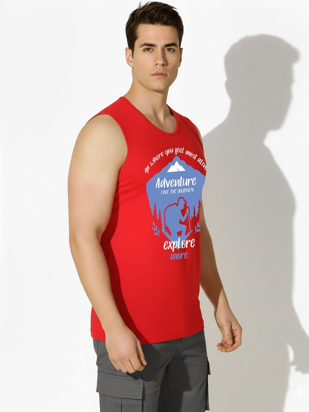 WOOSTRO Printed Assorted Cotton Gym Vest