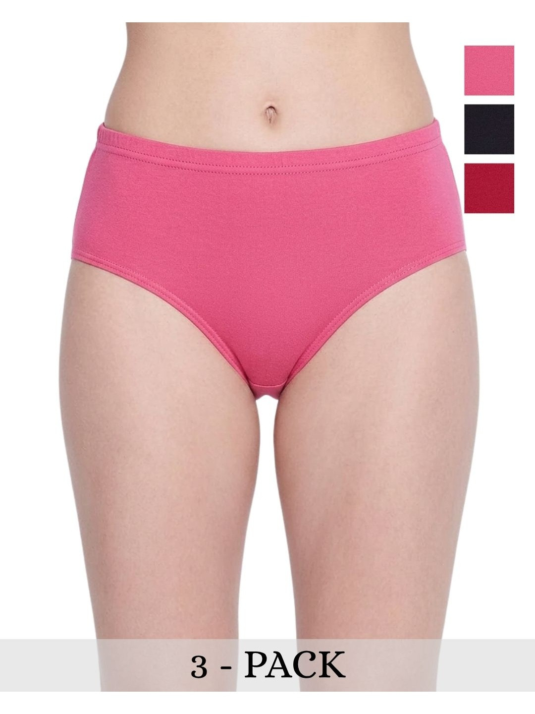 JIKADARA Women Pack of 3 Cotton Hipster Briefs