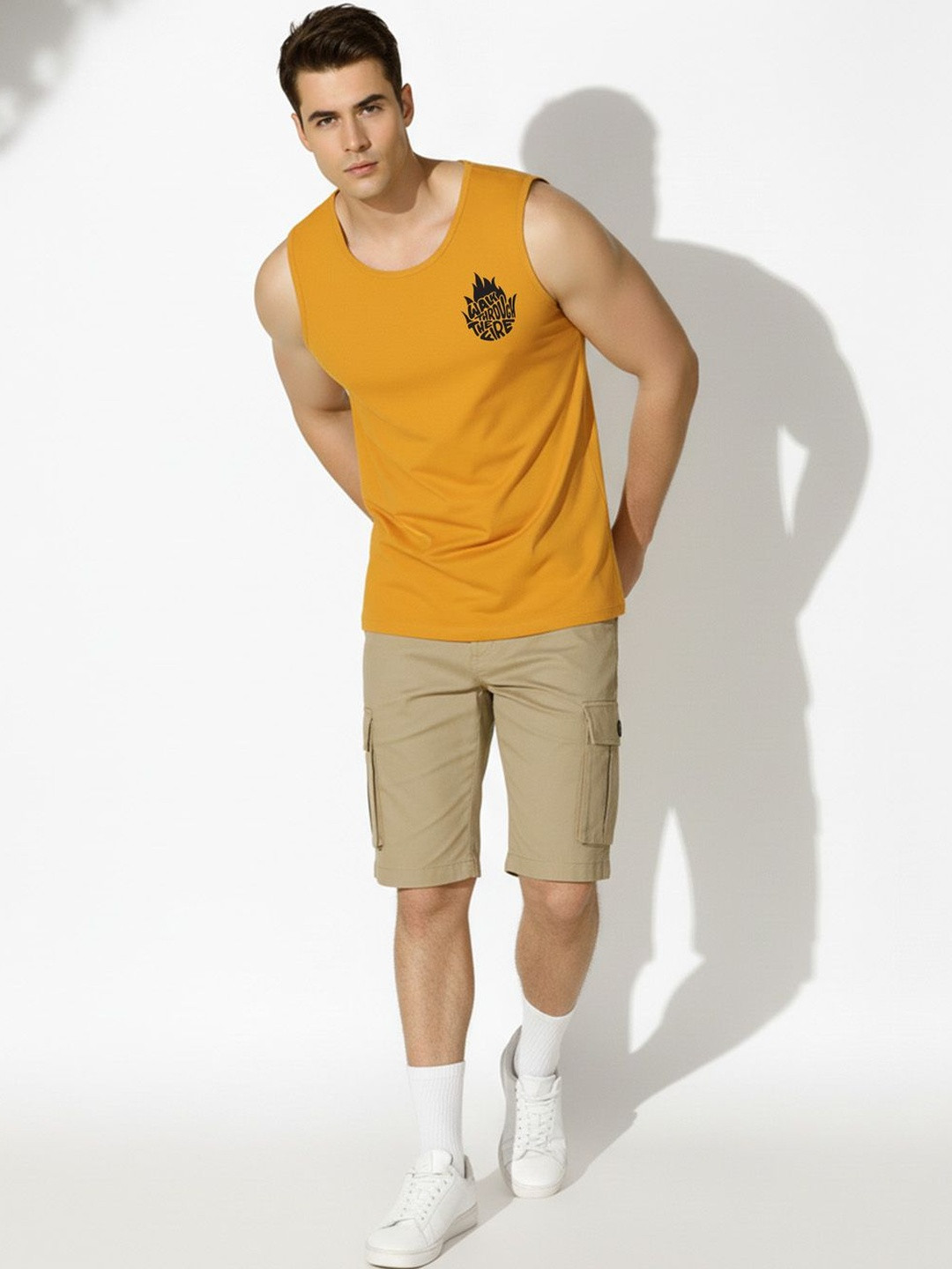 WOOSTRO Printed Assorted Cotton Gym Vest