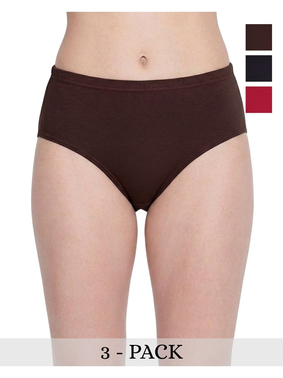 JIKADARA Women Pack of 3 Cotton Hipster Briefs
