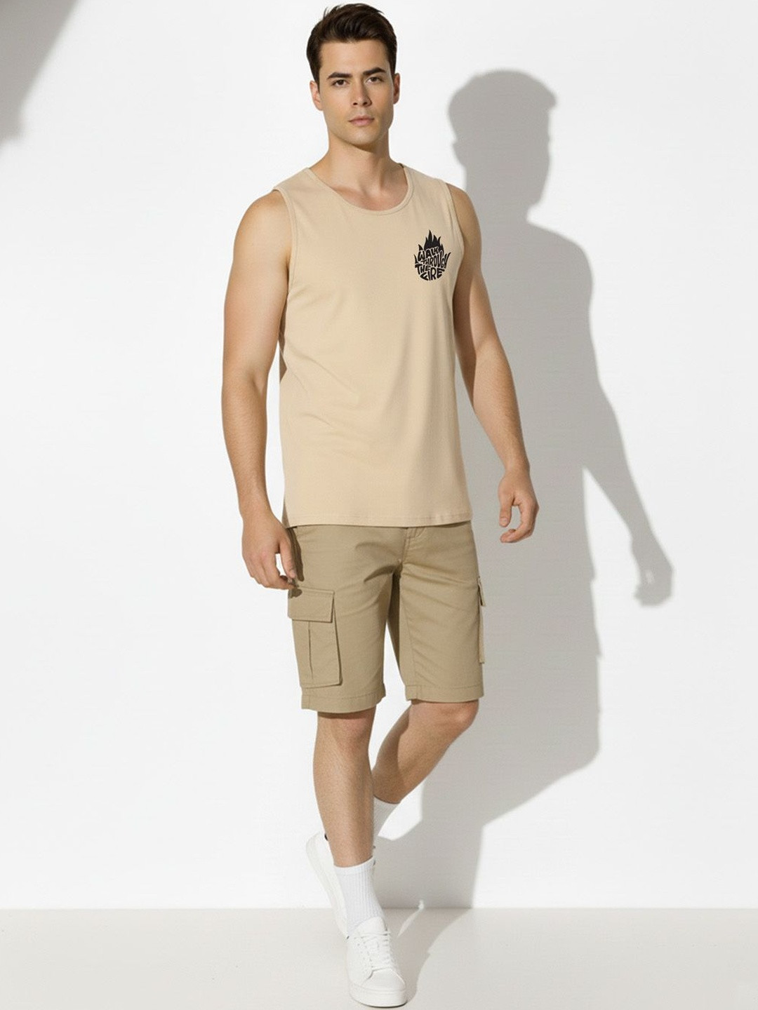 WOOSTRO Printed Assorted Cotton Gym Vest