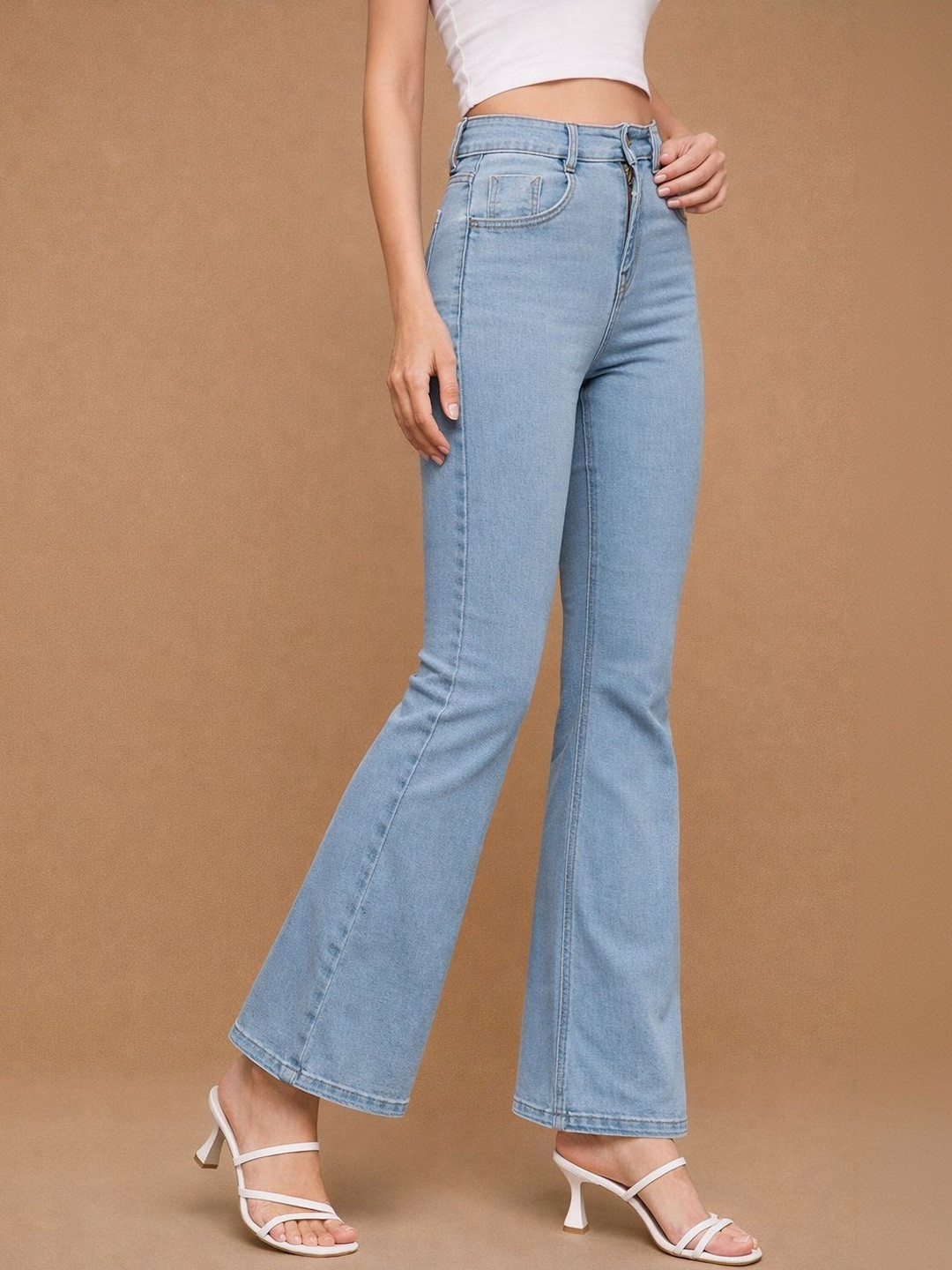 ZARISTAA Women Bootcut High-Rise Stretchable Jeans