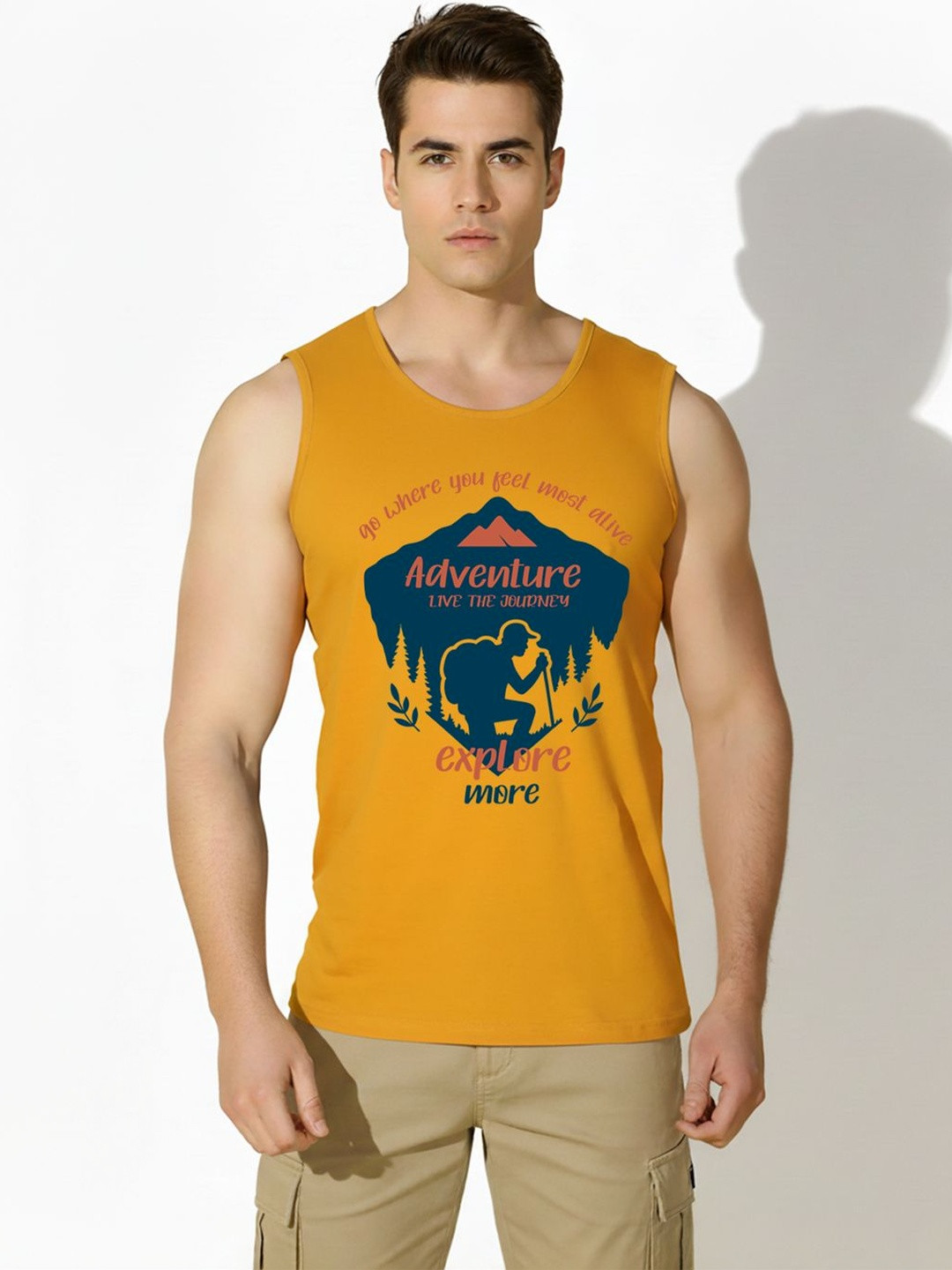 WOOSTRO Printed Assorted Cotton Gym Vest