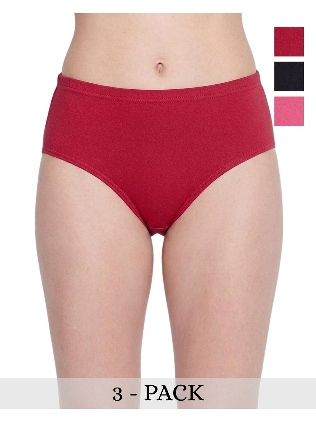 JIKADARA Women Pack of 3 Cotton Hipster Briefs