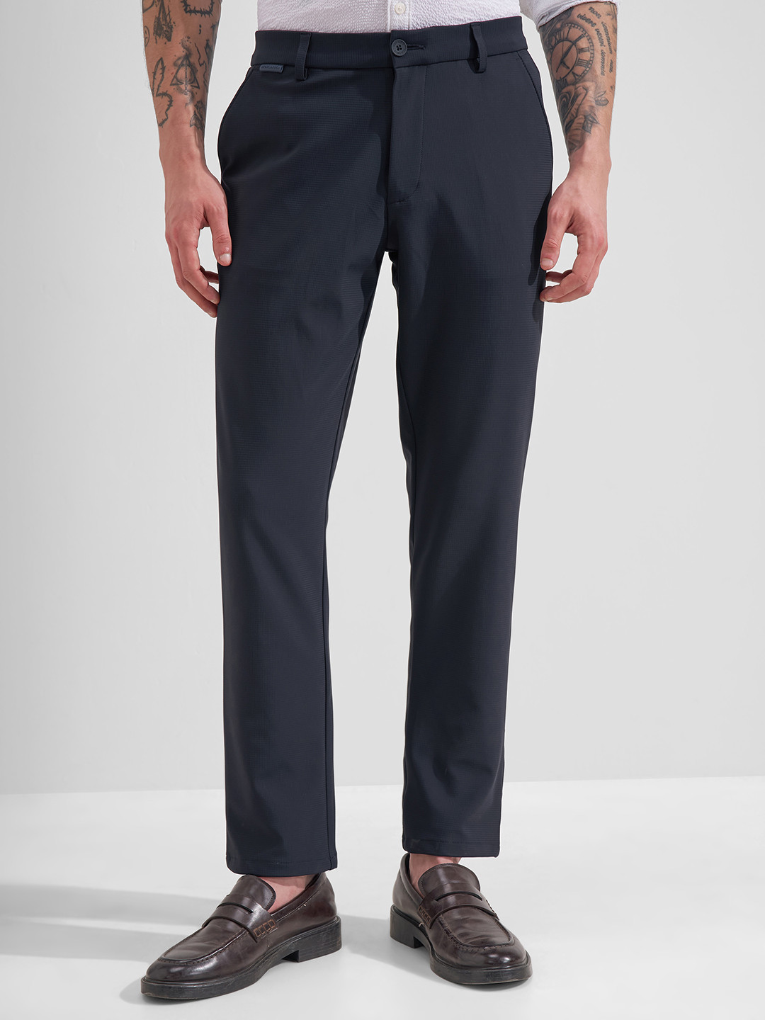 HIGHLANDER Men Slim Fit Easy Wash Trousers