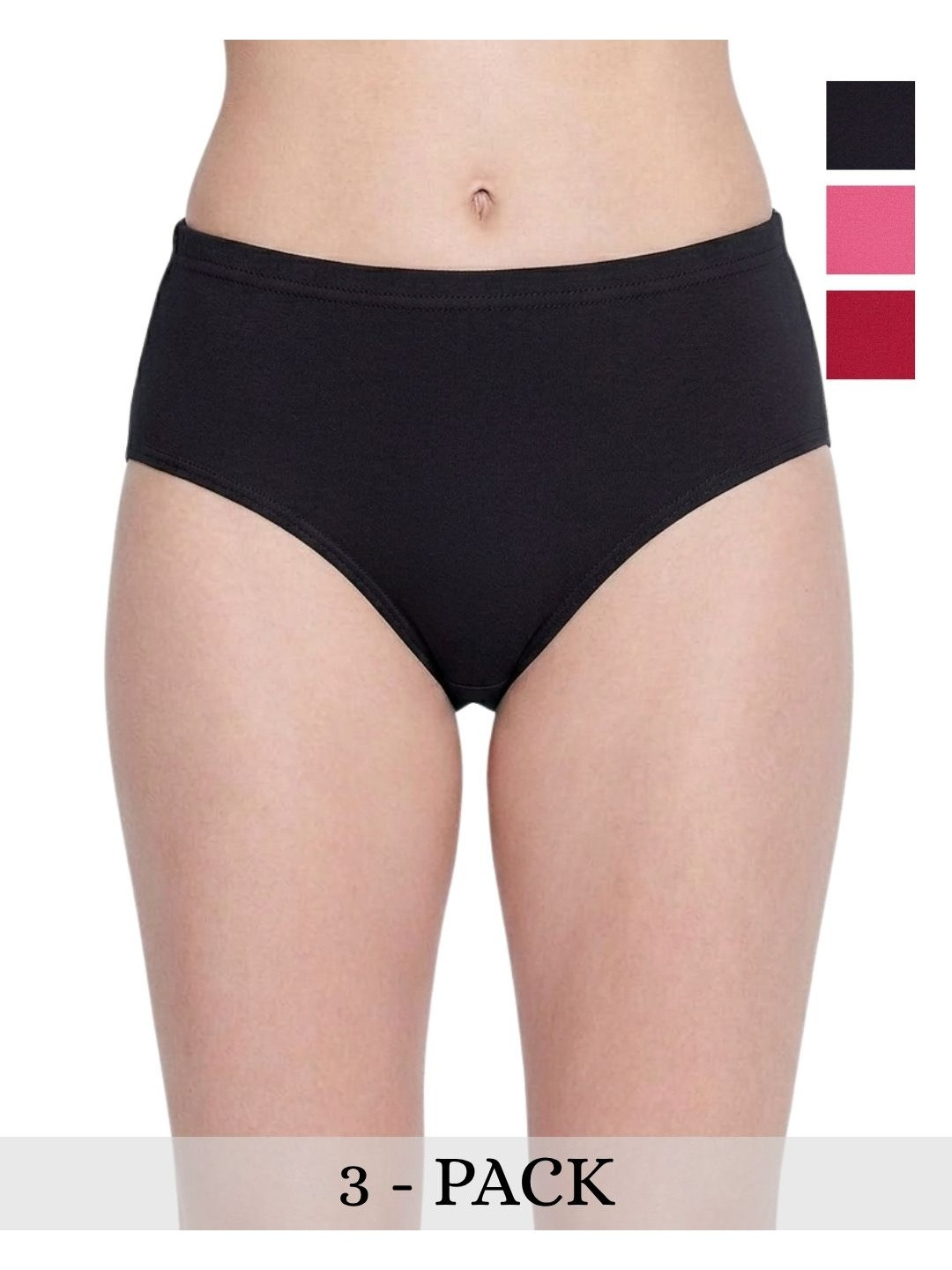 JIKADARA Women Pack of 3 Cotton Hipster Briefs