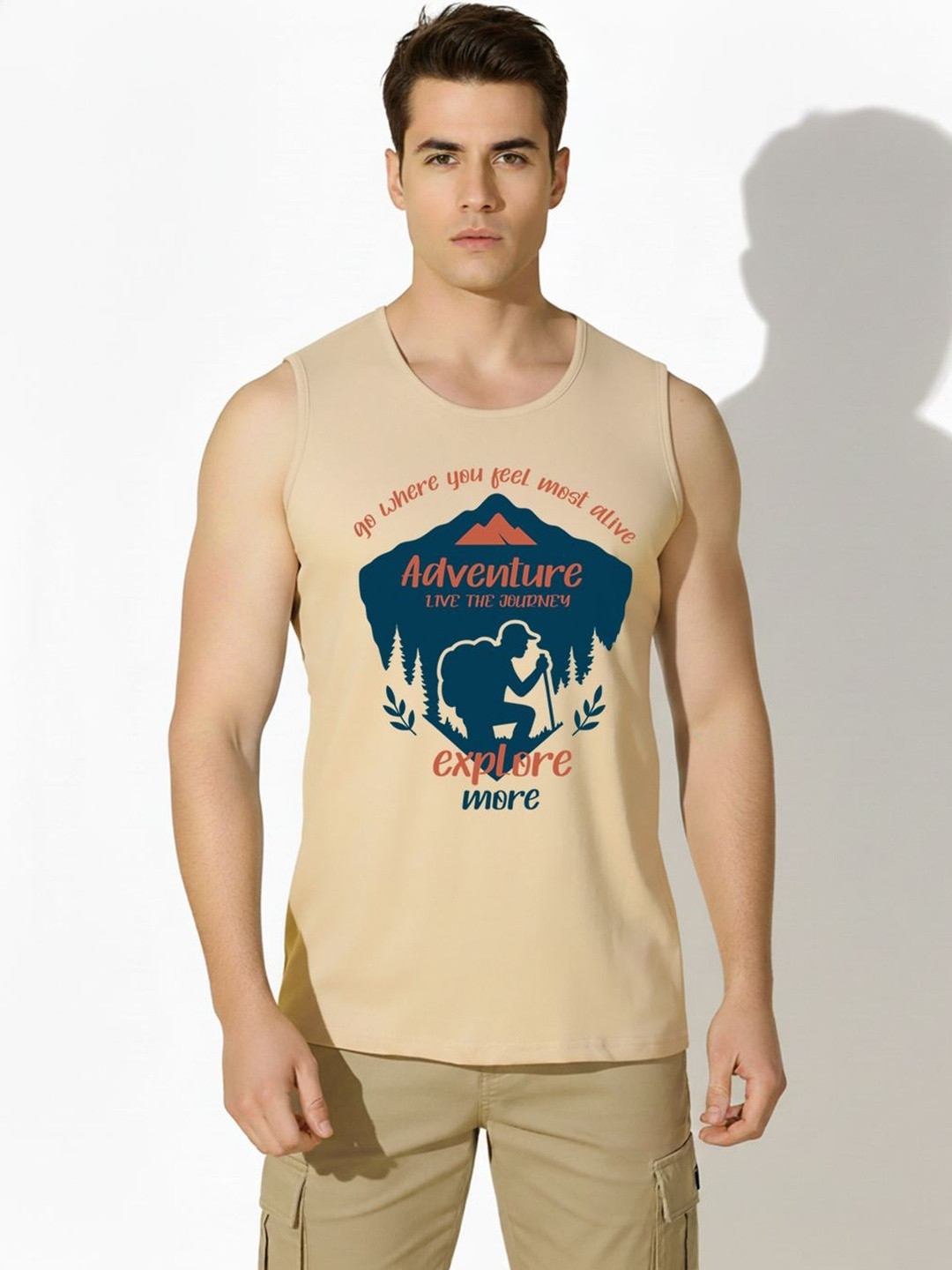 WOOSTRO Printed Assorted Cotton Gym Vest