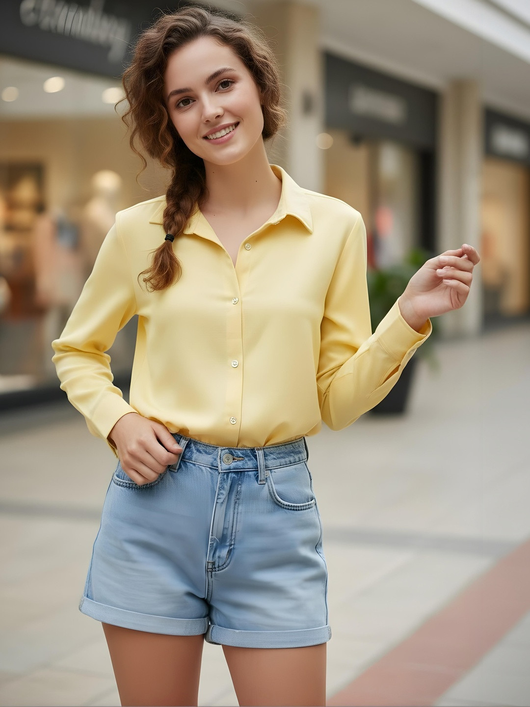 The Roadster Lifestyle Co Long Sleeve Spread Collar Shirt