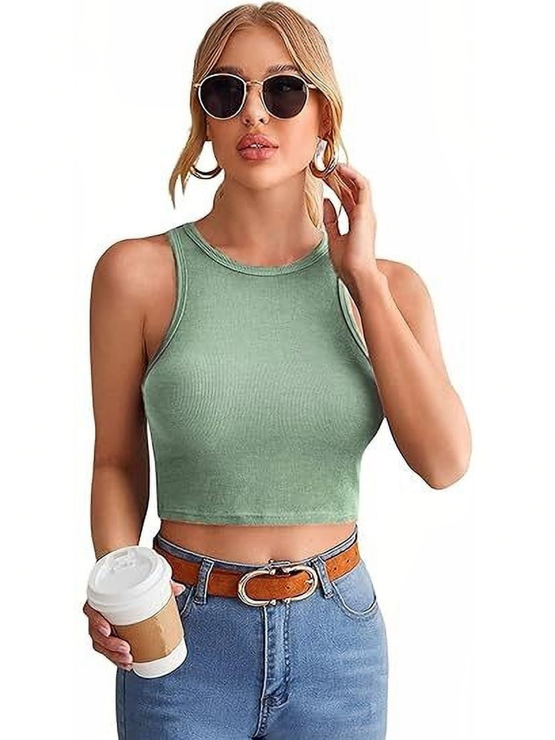 KASHIANXSTYLE Cotton Tank Crop Top