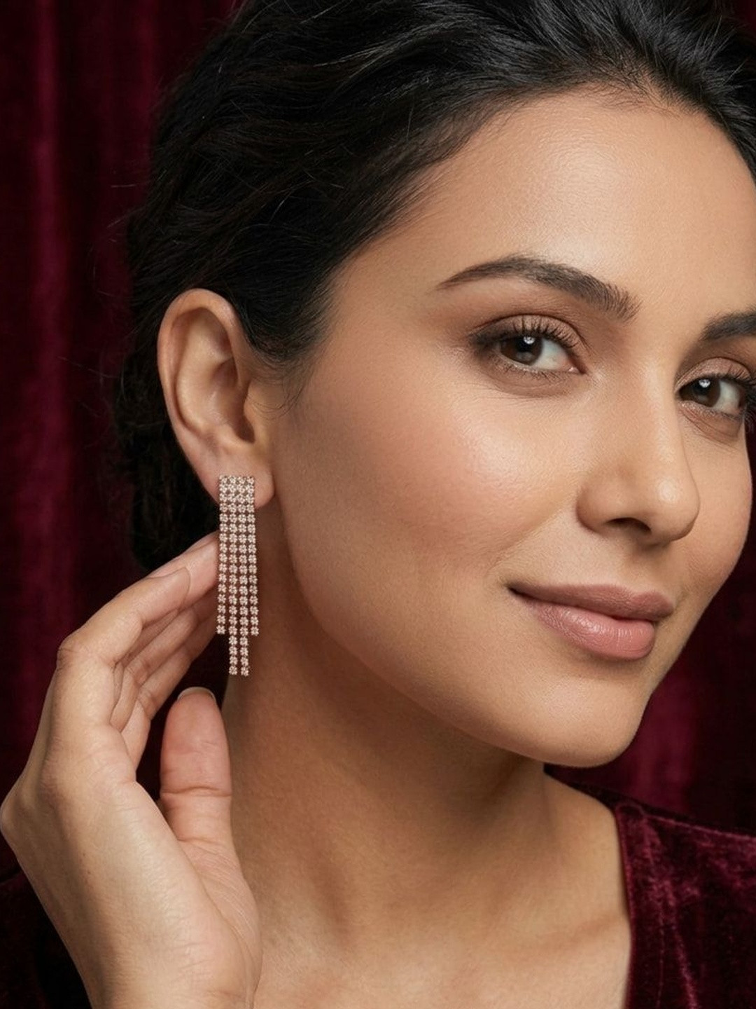 SZN Rose Gold Plated Drop Earrings