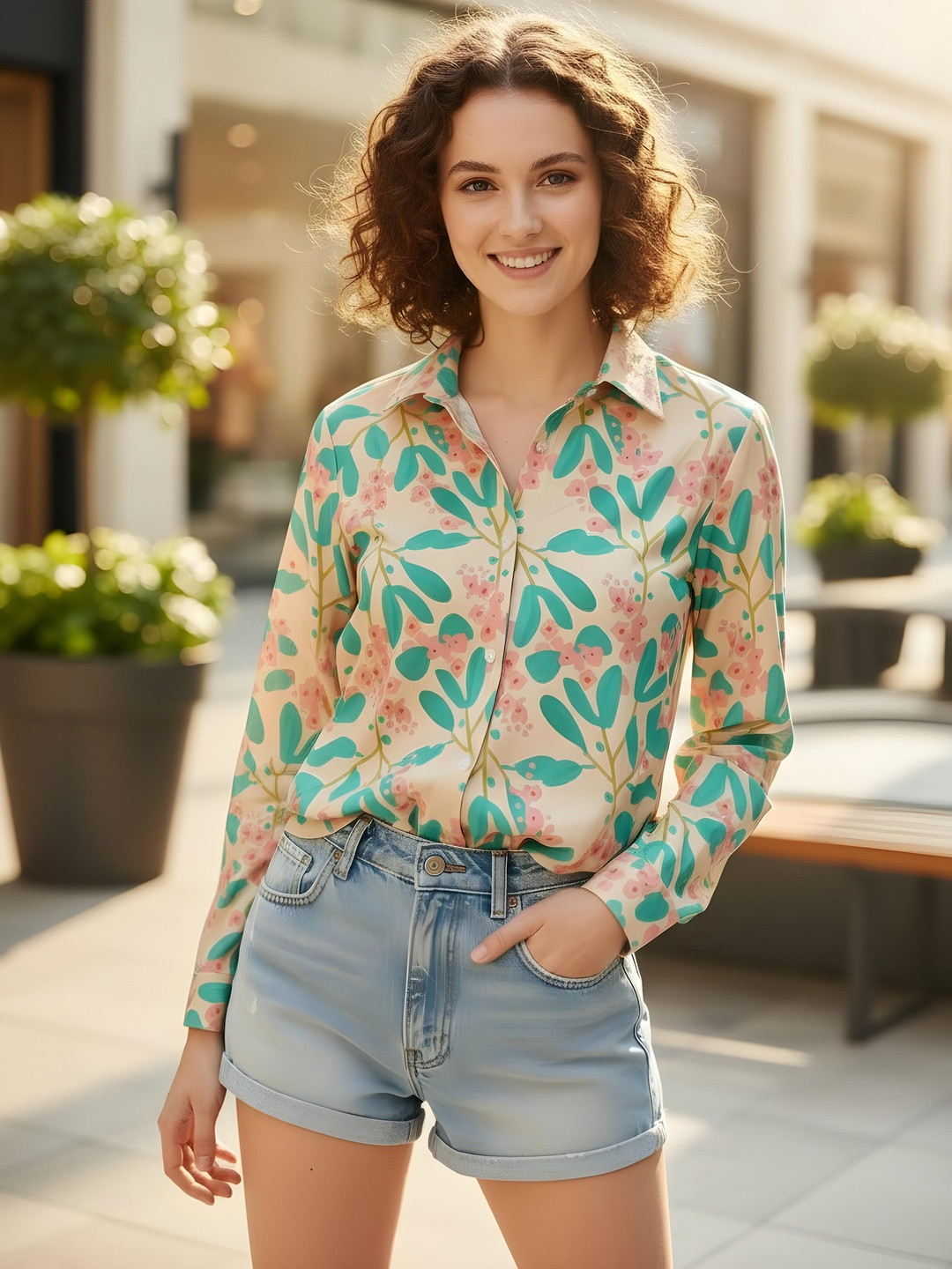 Roadster Women Floral Printed Long Sleeves Cotton Shirts