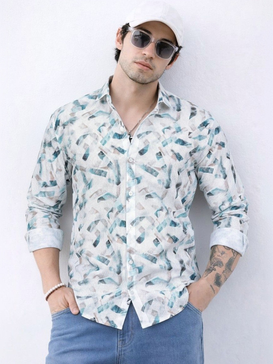 R.Code by The Roadster Life Co. Men Original Striped Casual Shirt