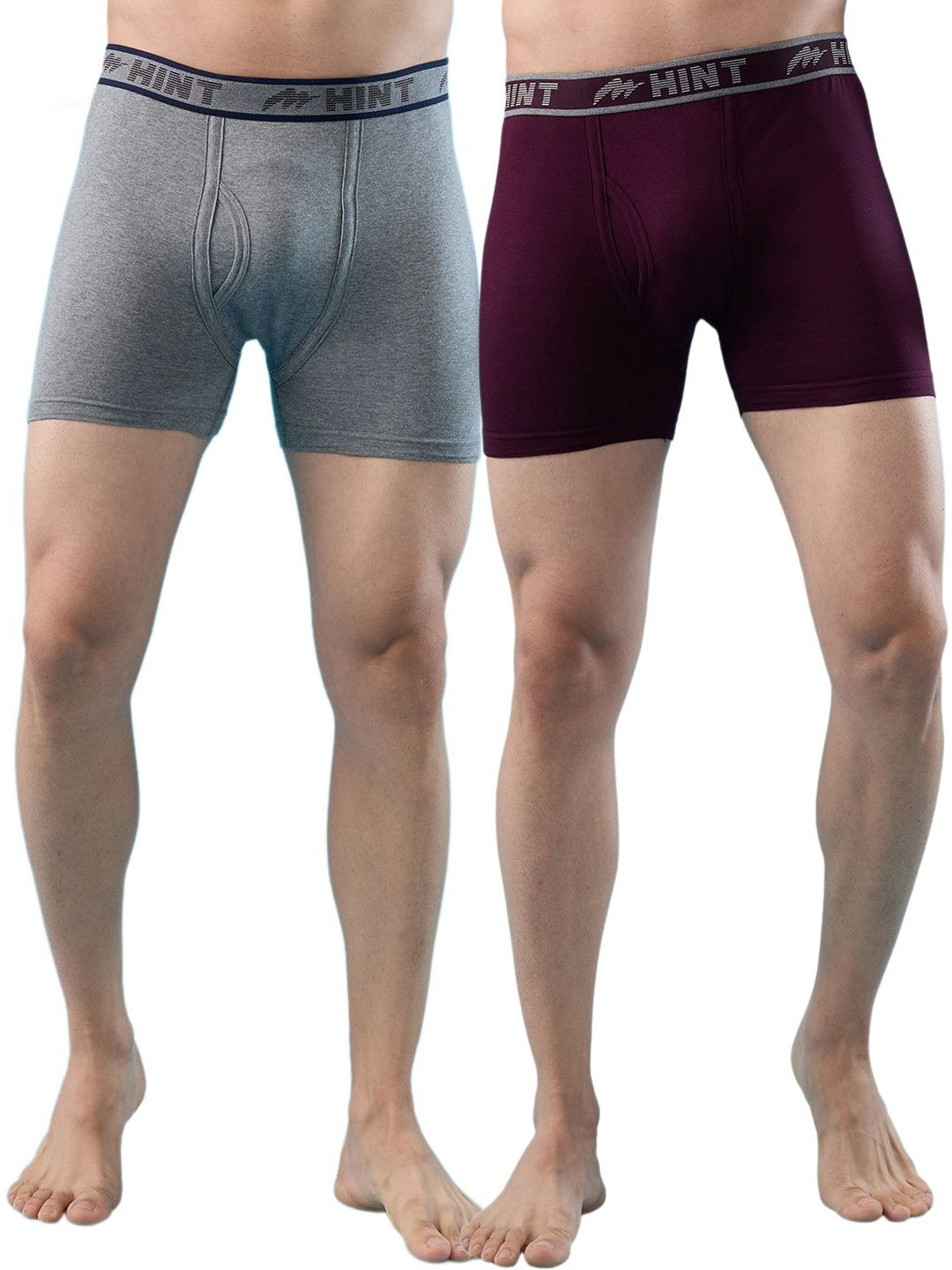 HINT Pack of 2 Cotton Blend Assorted Solid Trunks