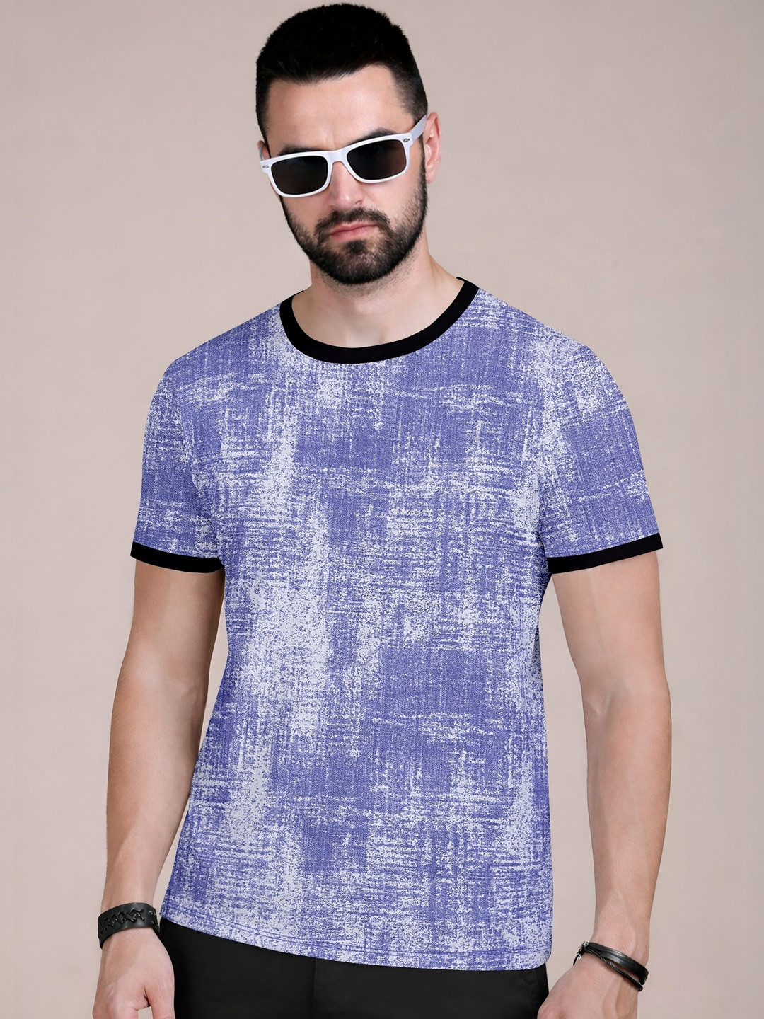 MODALEN Men Abstract Printed Round Neck Tshirts