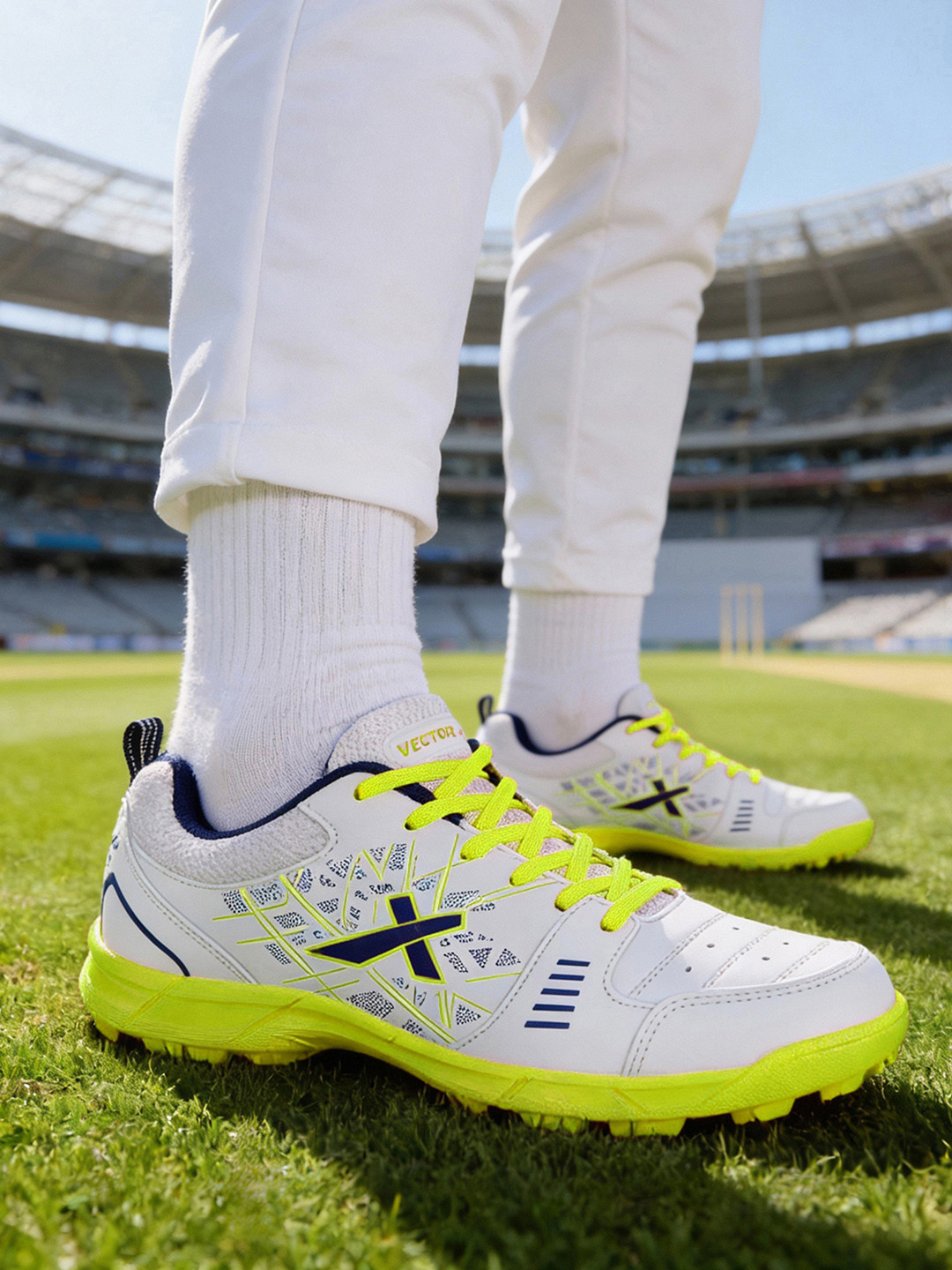 VECTOR X Unisex Blaster 22Y Synthetic Leather Upper & Mesh PVC & Rubber Sole Cricket Shoes