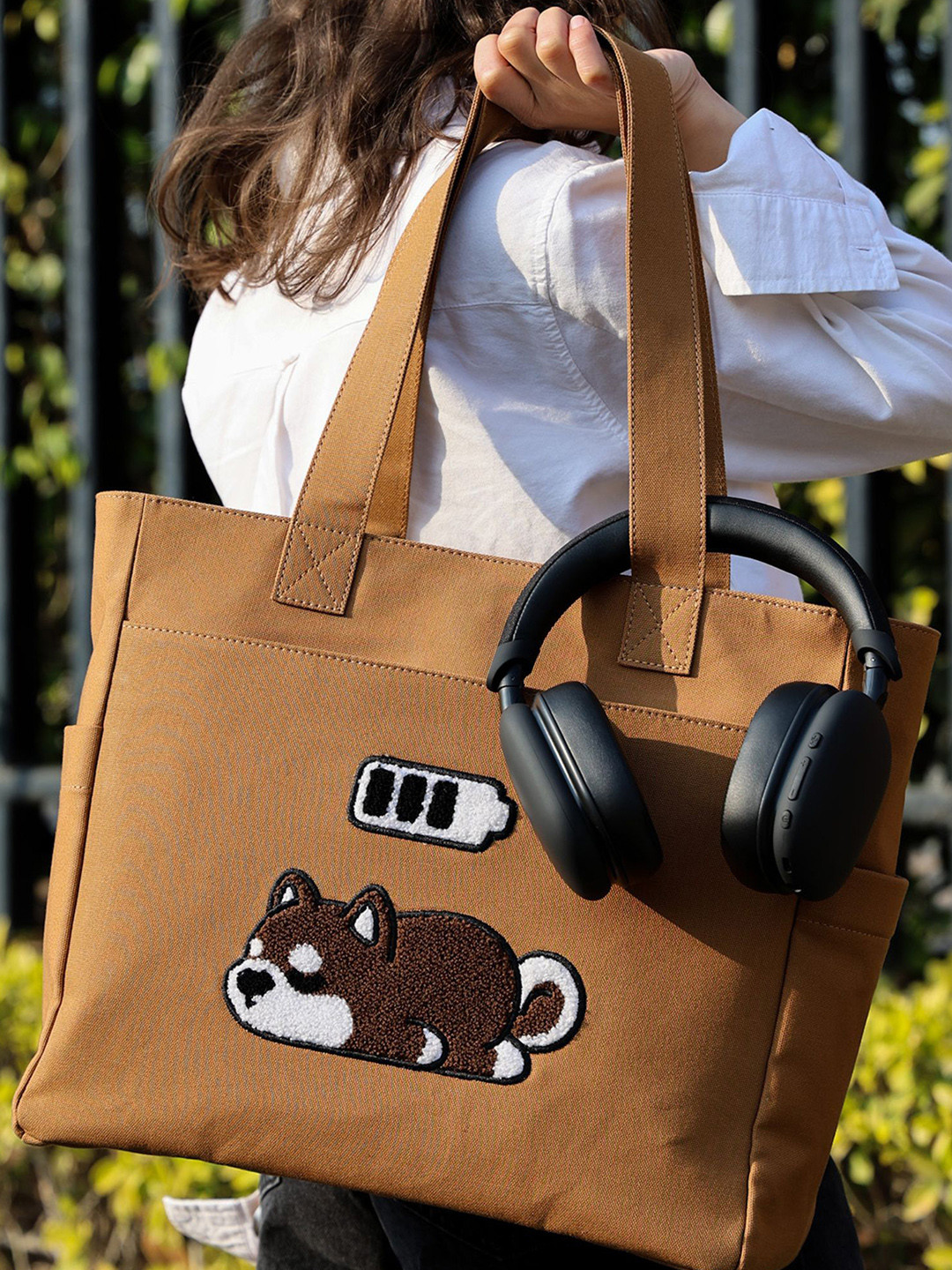 TSANTA Animal Printed Cotton Oversized Tote Bag