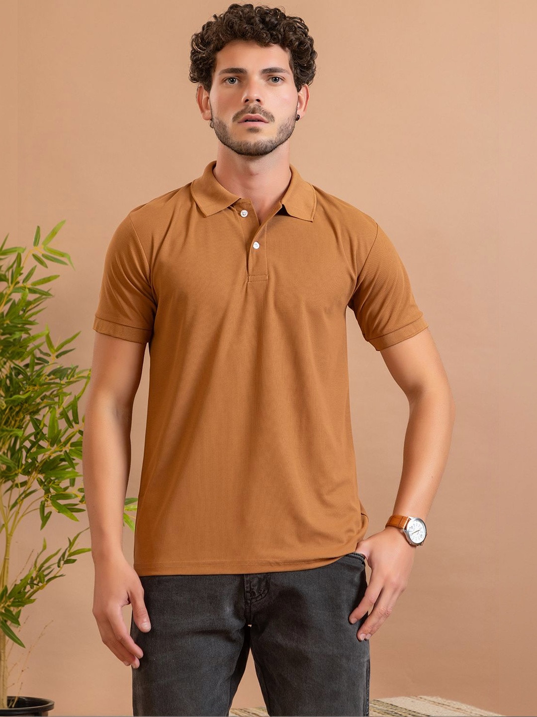 ZEFFIT Men Polo Collar T-shirt