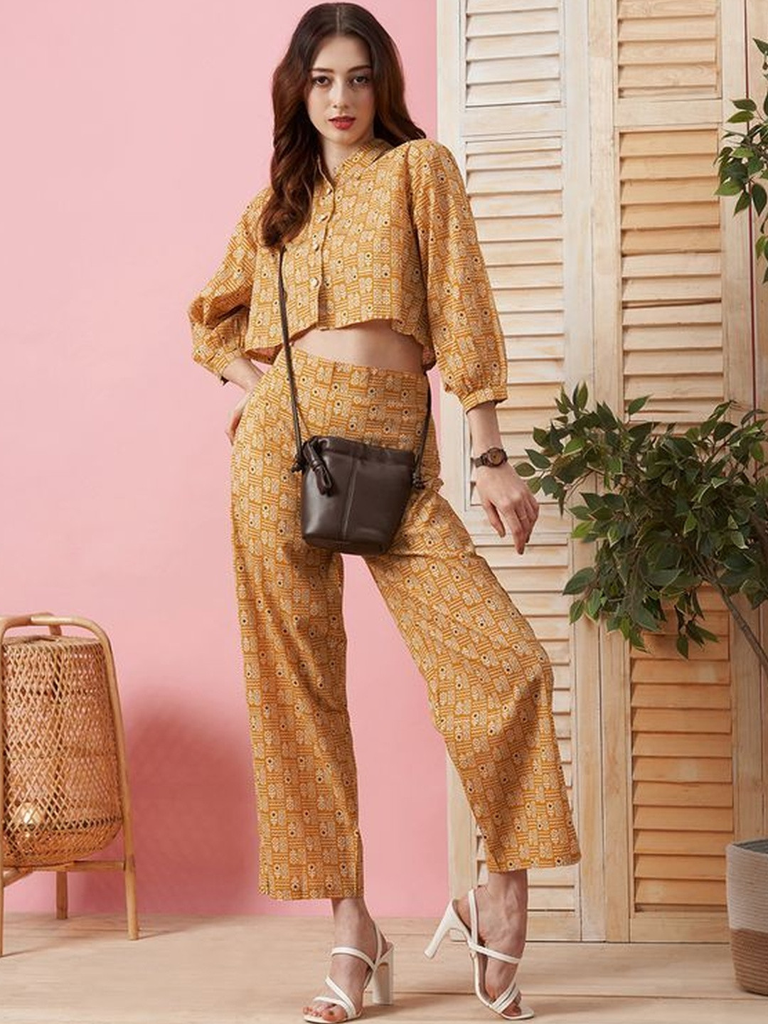 MYRIE Cotton Printed Pure Cotton Shirt with Trousers