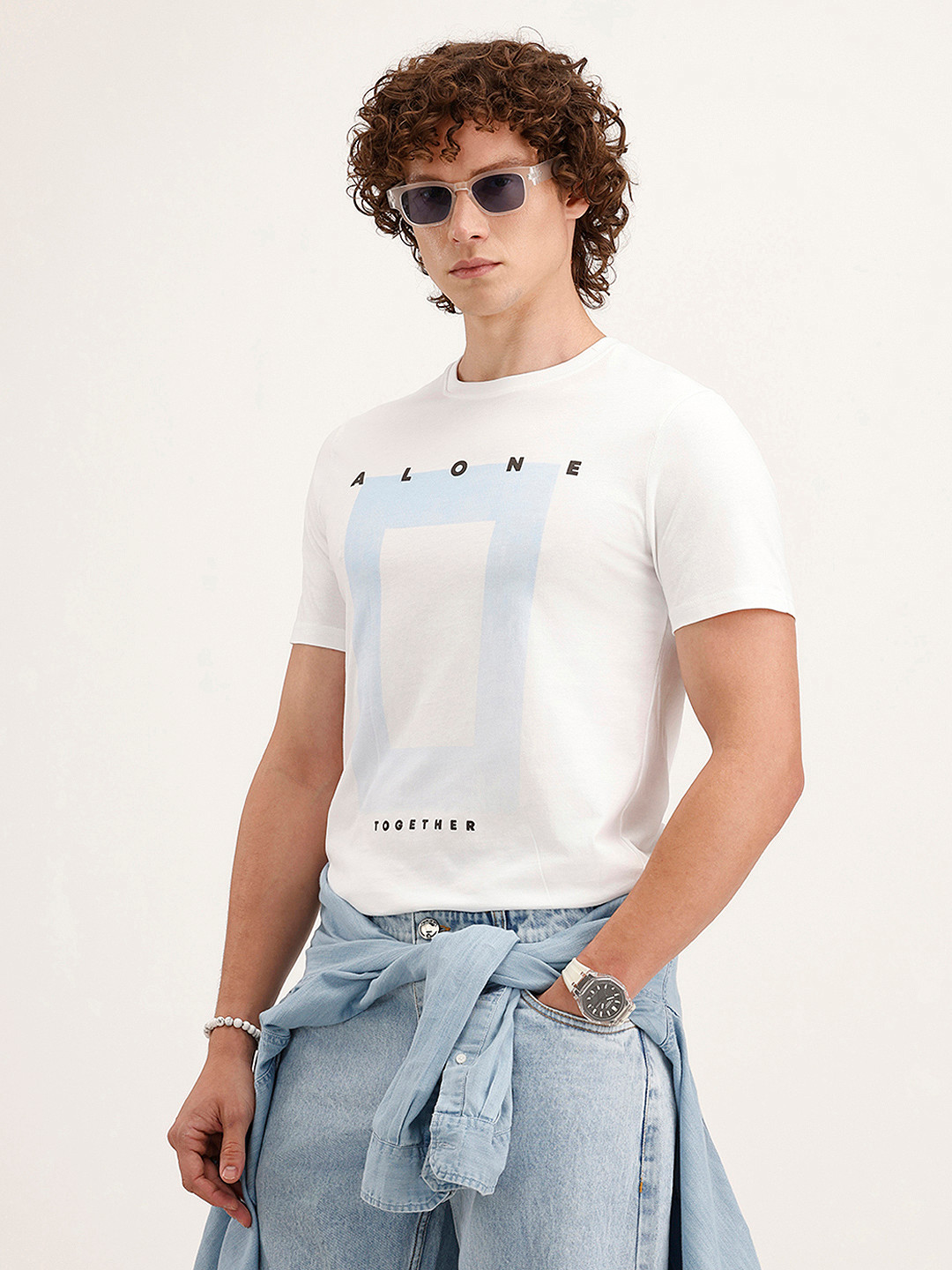 WROGN Graphic Printed  Cotton T-shirt