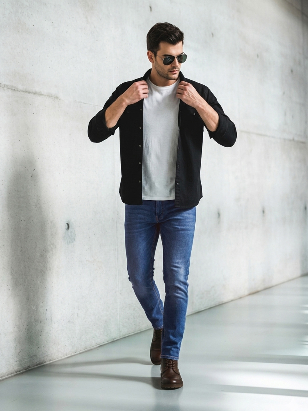 The Roadster Life Co. Men Slim Fit Stretchable Jeans With A Bag