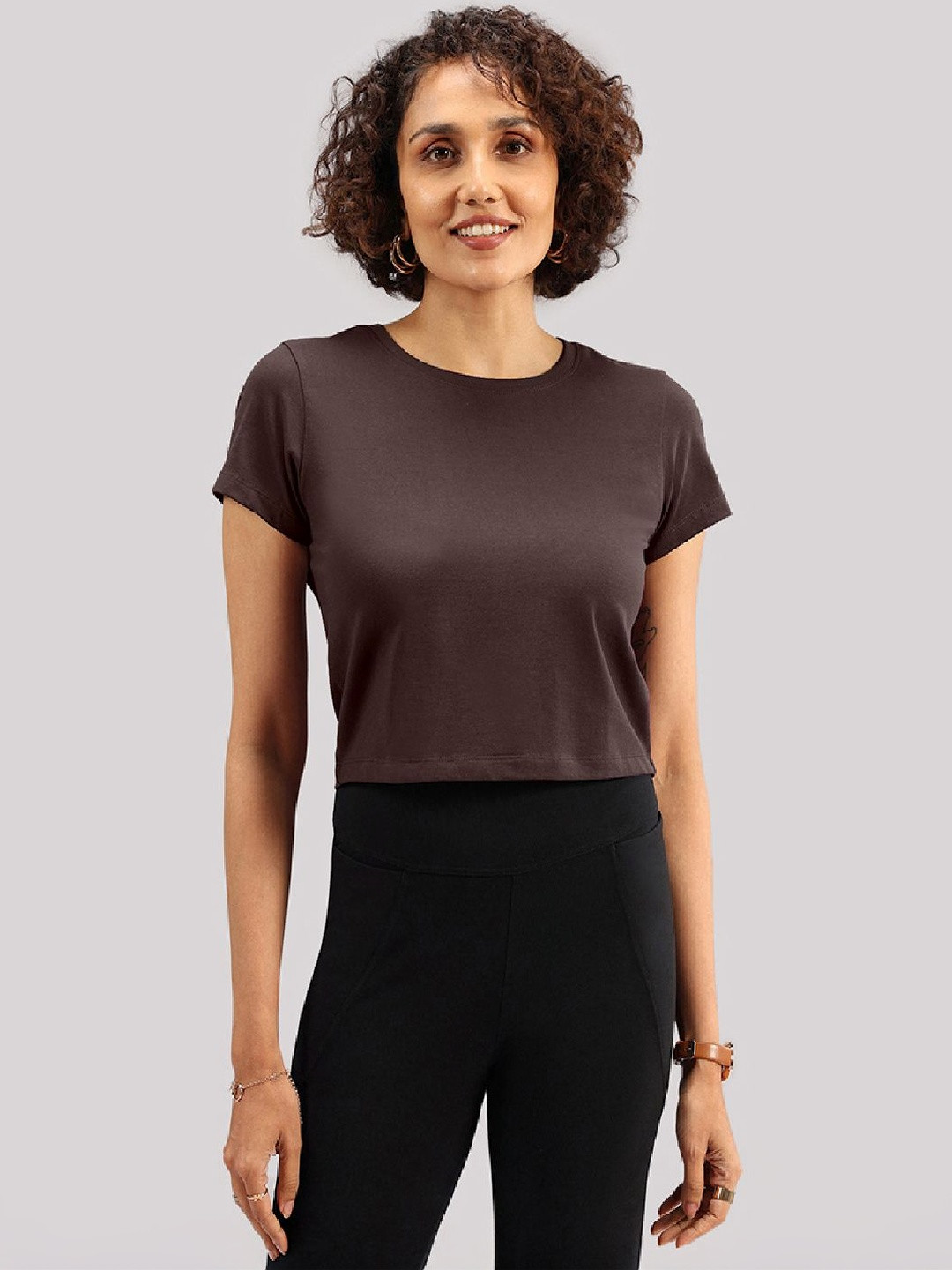 Blissclub Women Brown The Last Tee - Crop