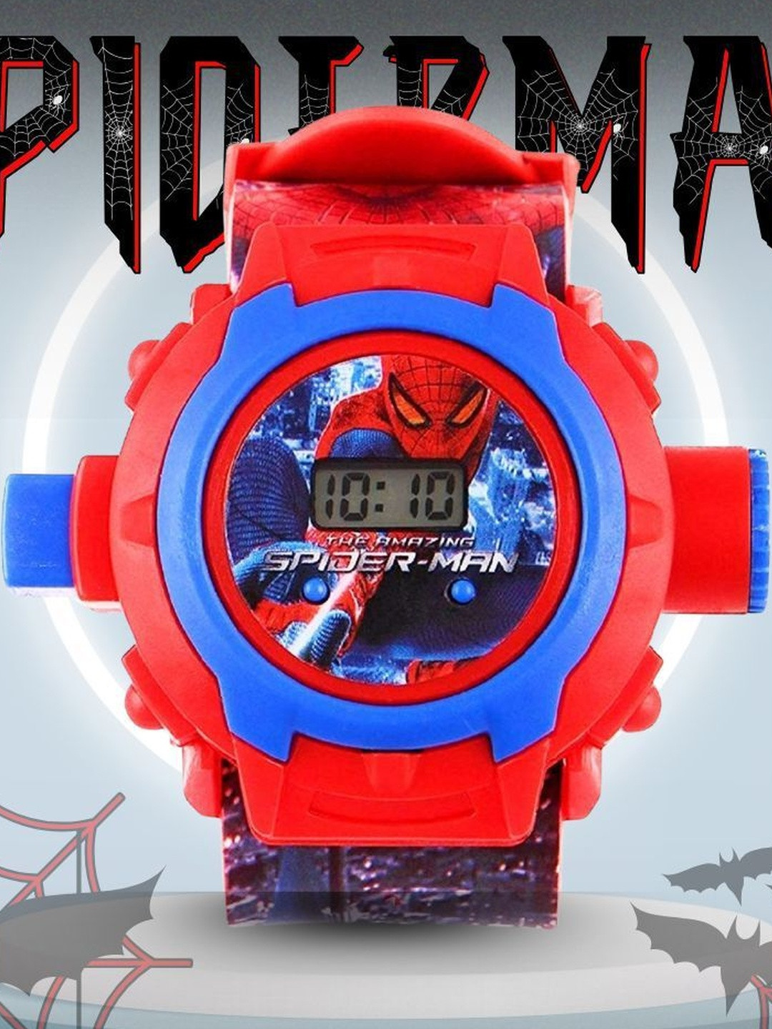 Blutech Unisex Kids Printed Dial & Straps Digital Multi Function Watch spidrmn_prjctr