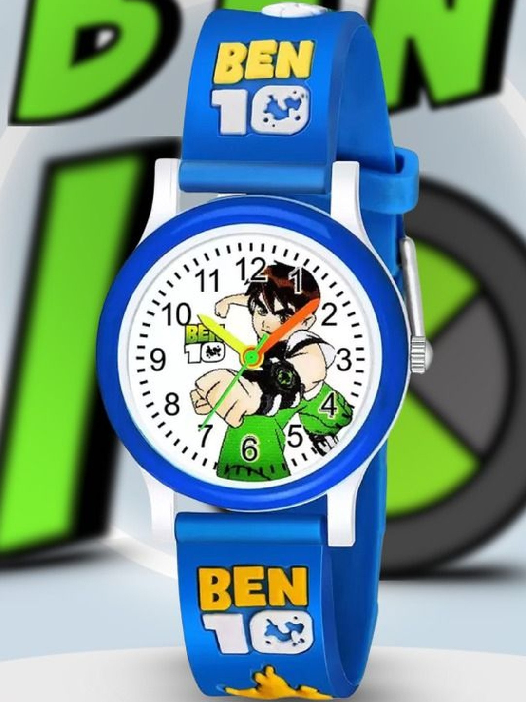 Blutech Unisex Kids Printed Dial & Straps Analogue Multi Function Watch Blue_bentn