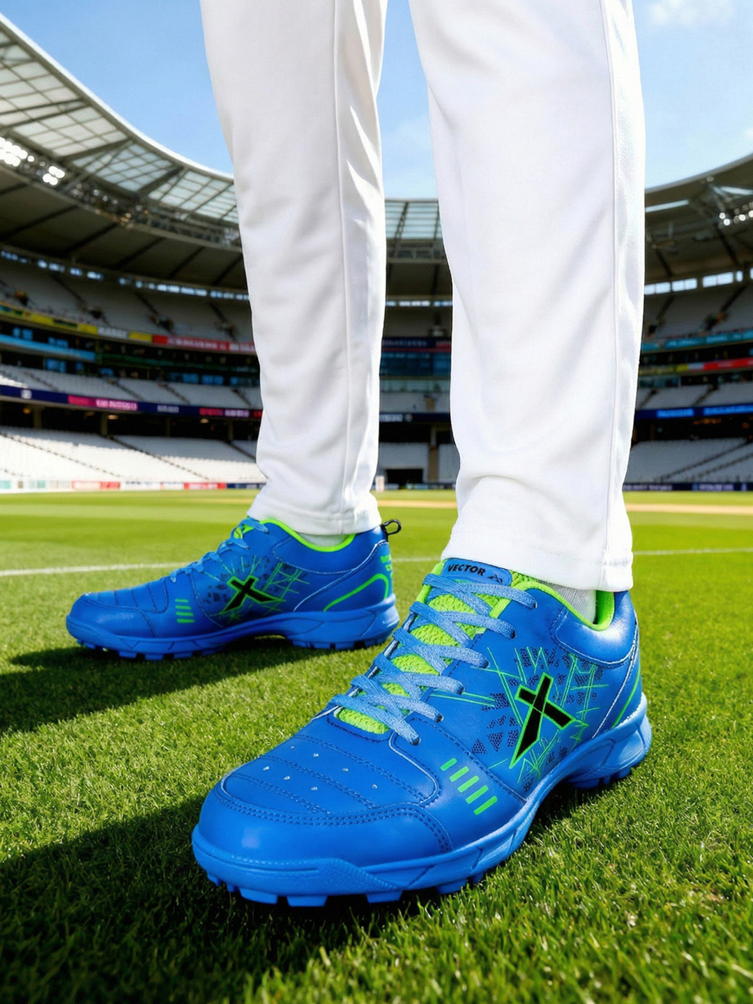 VECTOR X Unisex Blaster 2020 Synthetic Leather Upper & MeshPVC & Rubber Sole Cricket Shoes