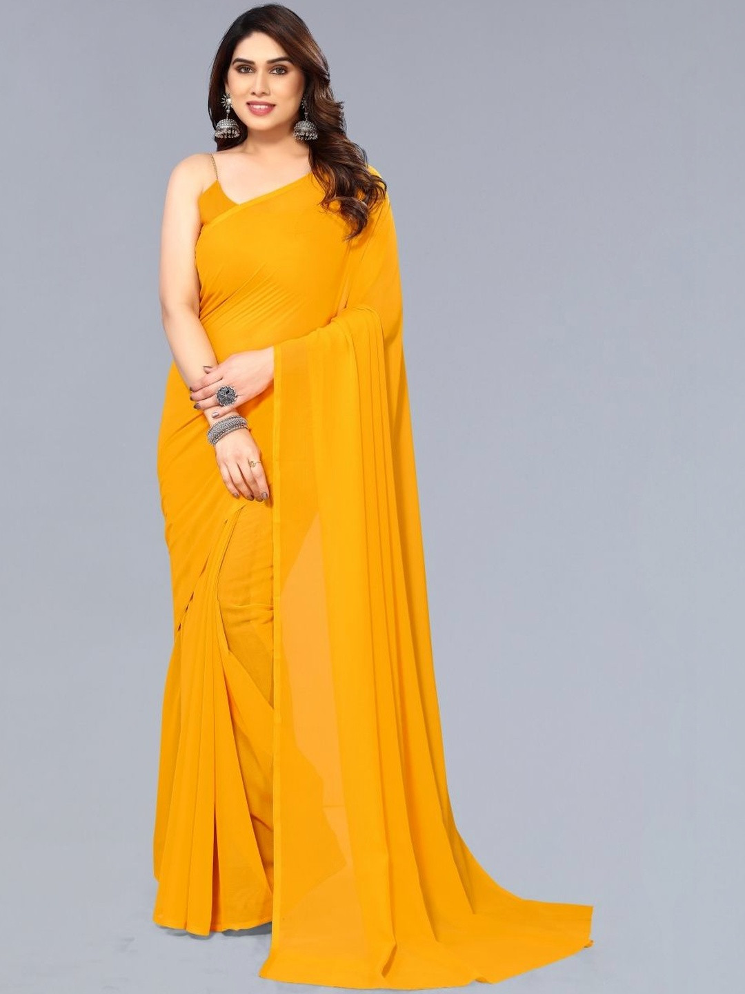 ANAND SAREES Poly Georgette Saree